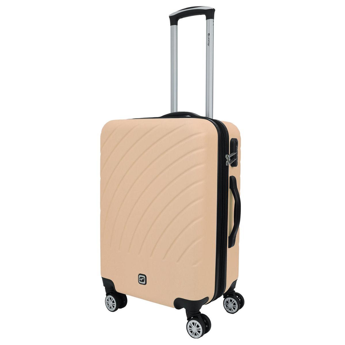 AIRPORT Valise rigide extensible rose 8 roues 60x41x25cm Rainbow