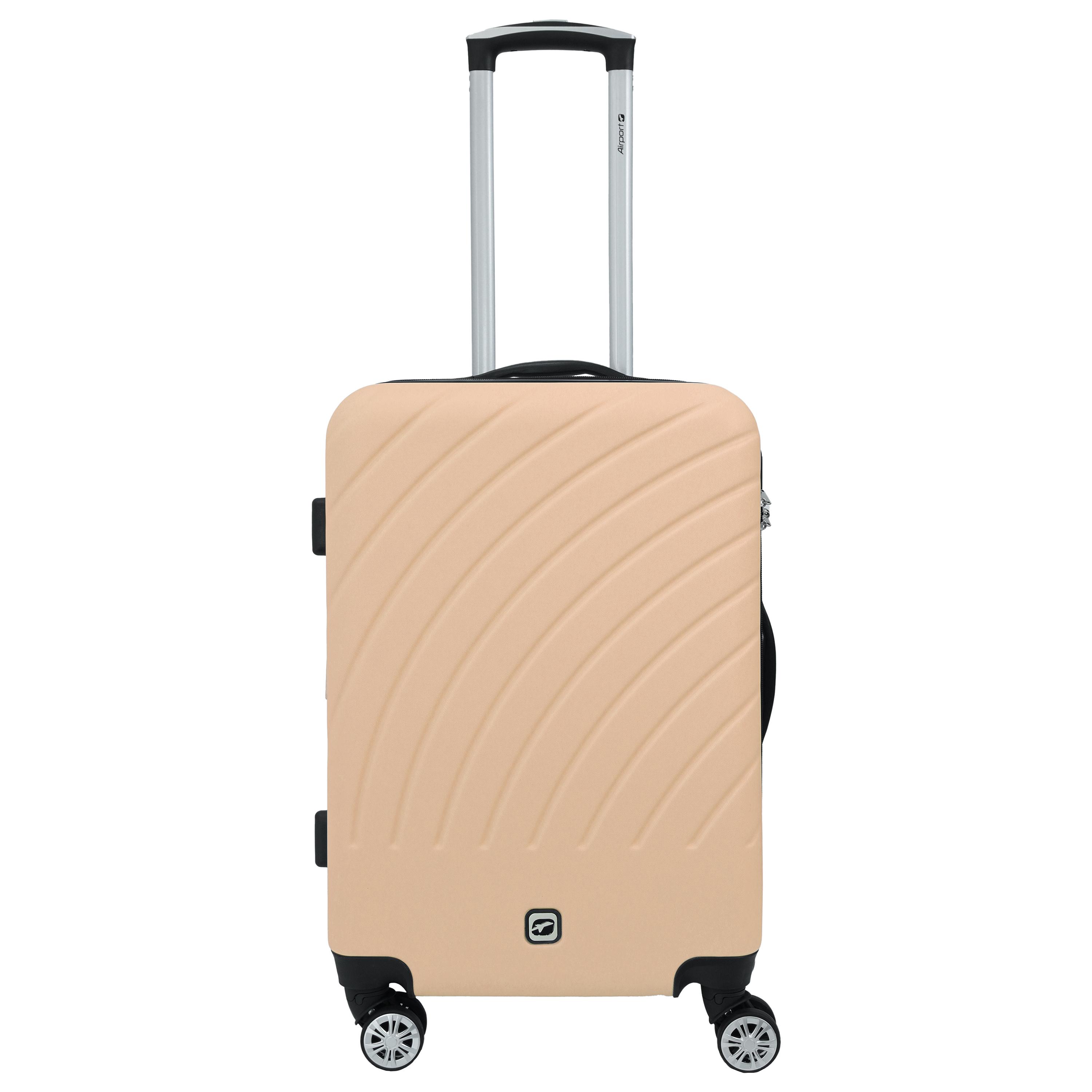 Voir la diapositive 9 : AIRPORT Valise rigide extensible rose 8 roues 60x41x25cm Rainbow