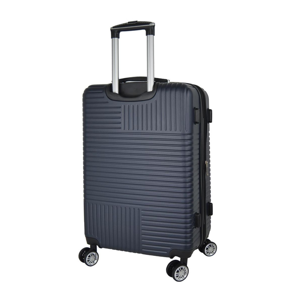 AIRPORT Valise rigide extensible ABS gris - 8 roues - 75x50x30cm - Zen