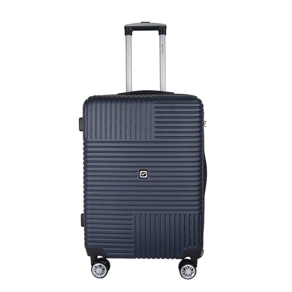 AIRPORT Valise rigide extensible ABS gris - 8 roues - 75x50x30cm - Zen