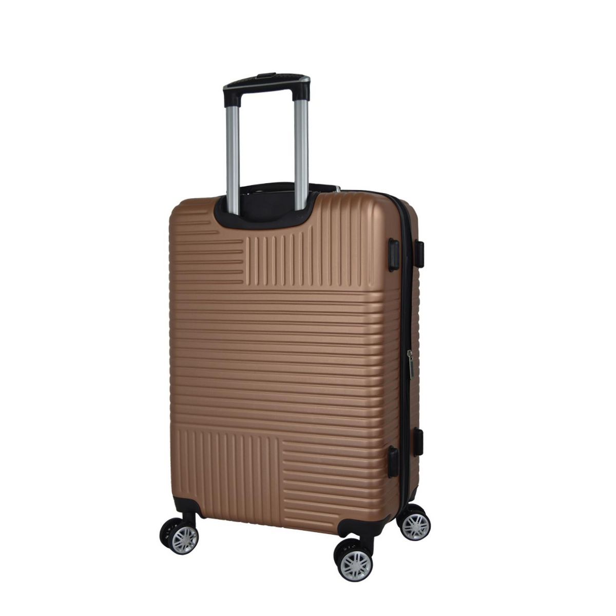 AIRPORT Valise rigide extensible ABS marron - 8 roues - 65x44x27cm - Zen