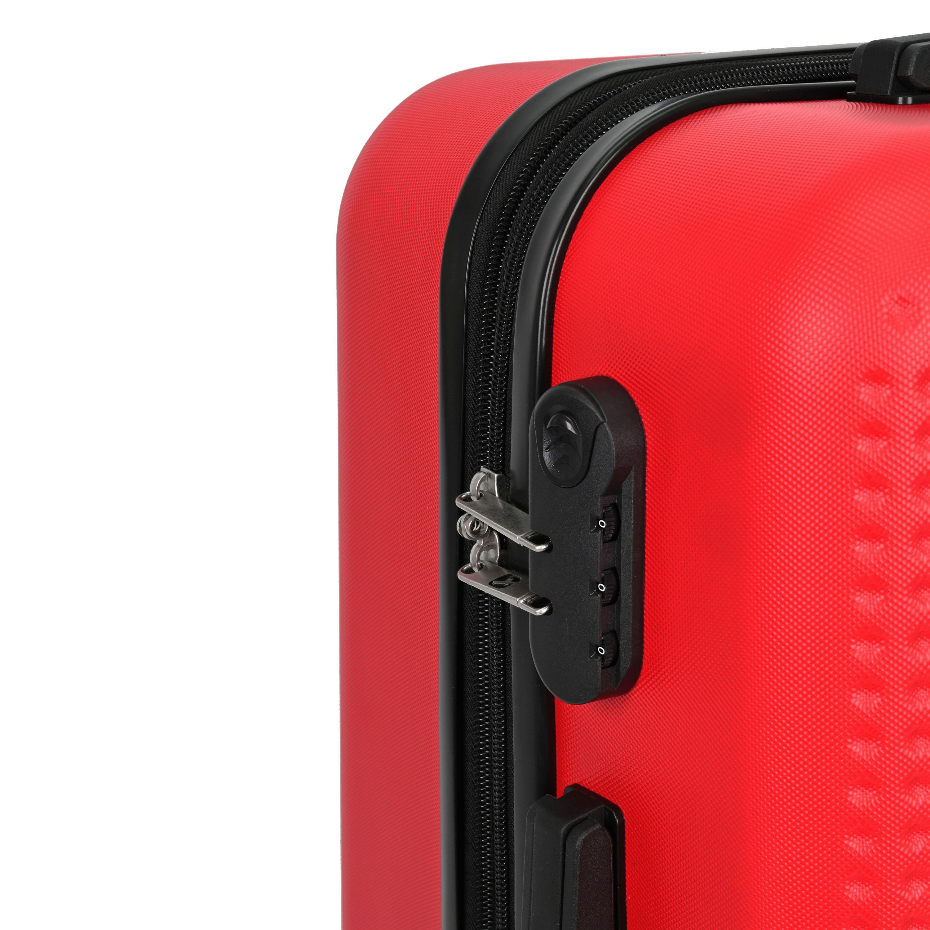 Voir la diapositive 8 : AIRPORT Valise rigide ABS rose 8 roues 65x42x26cm Dots