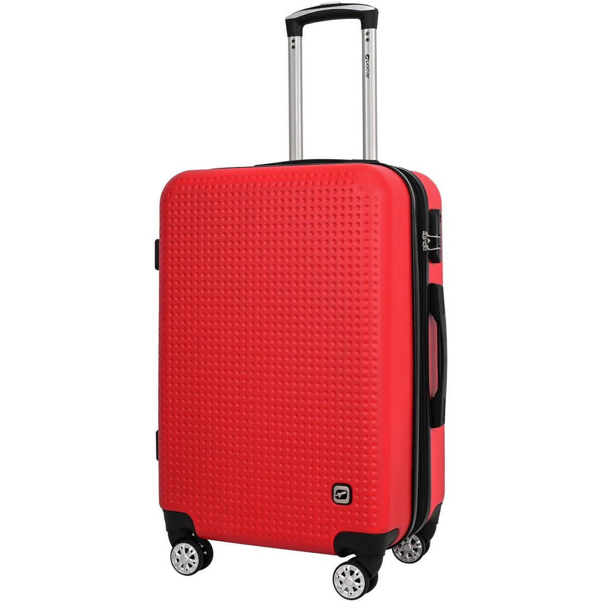 AIRPORT Valise rigide ABS rose 8 roues 65x42x26cm Dots