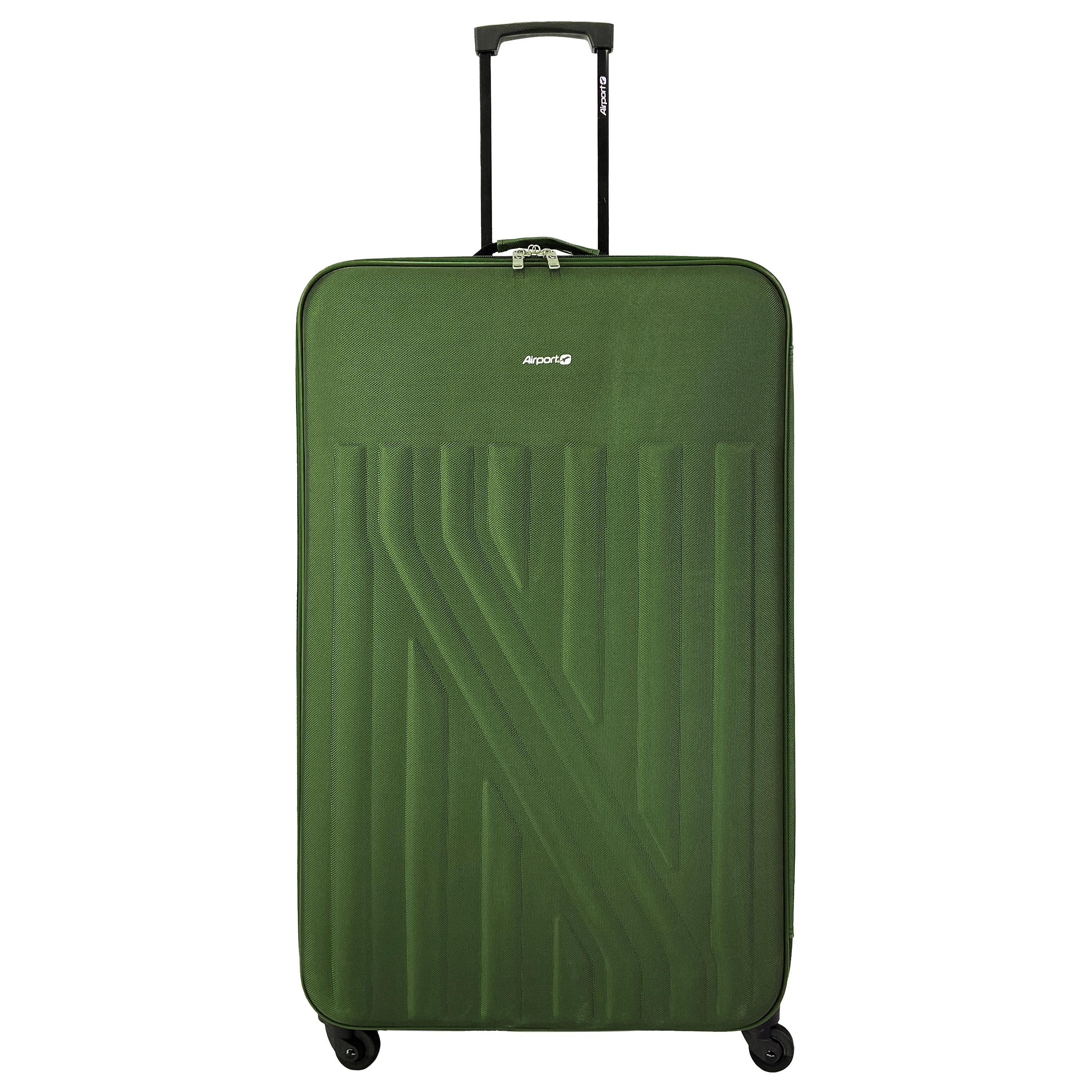 Voir la diapositive 7 : AIRPORT Valise souple 4 roues vert 75x45x26cm Rail