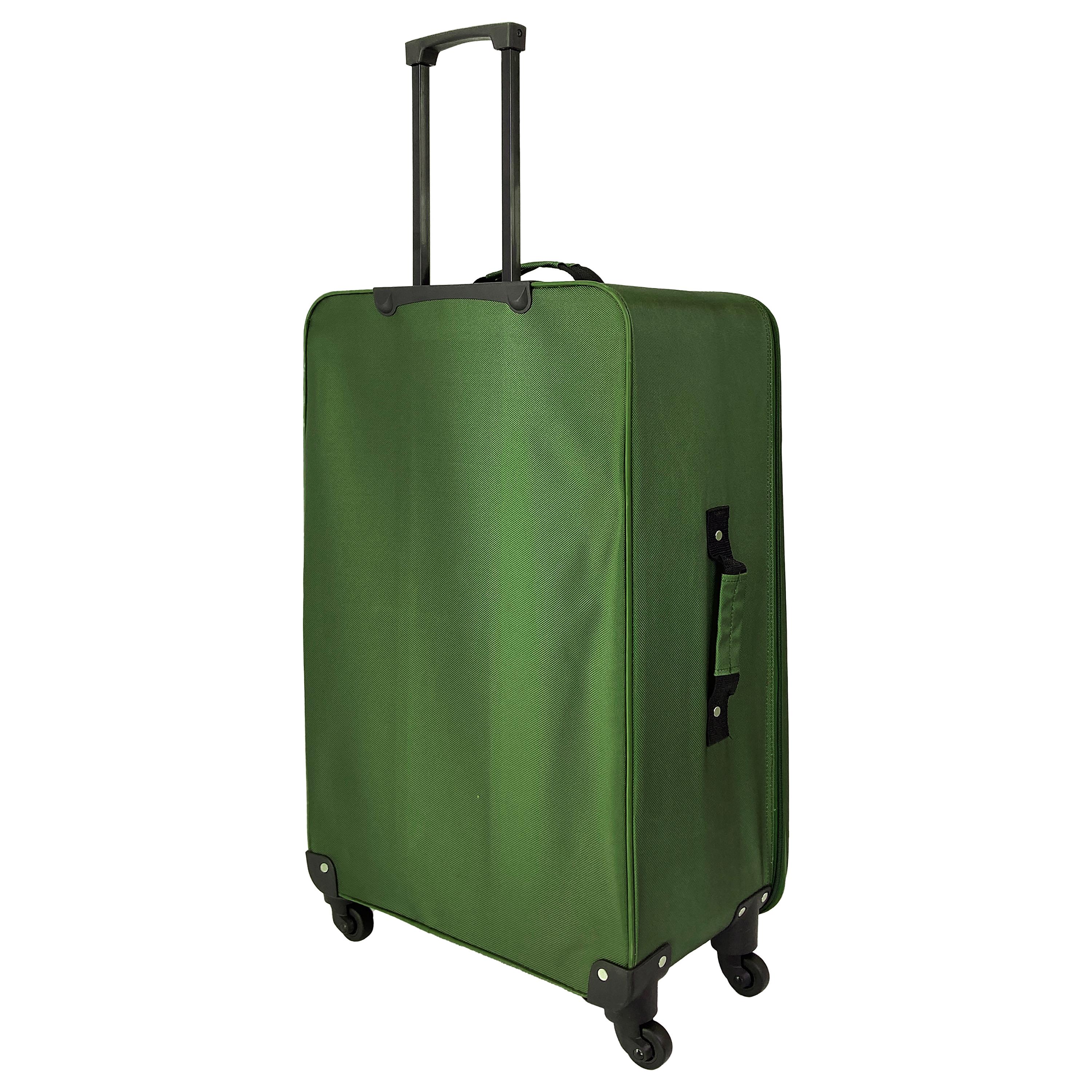 Voir la diapositive 8 : AIRPORT Valise souple 4 roues vert 75x45x26cm Rail