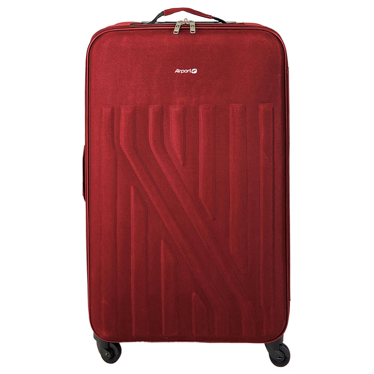AIRPORT Valise souple polyester rouge 4 roues 65x40x23cm Rail