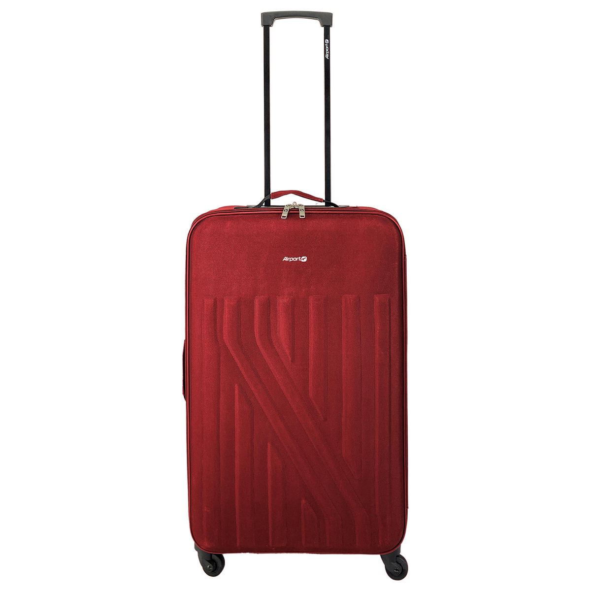 AIRPORT Valise souple polyester rouge 4 roues 65x40x23cm Rail