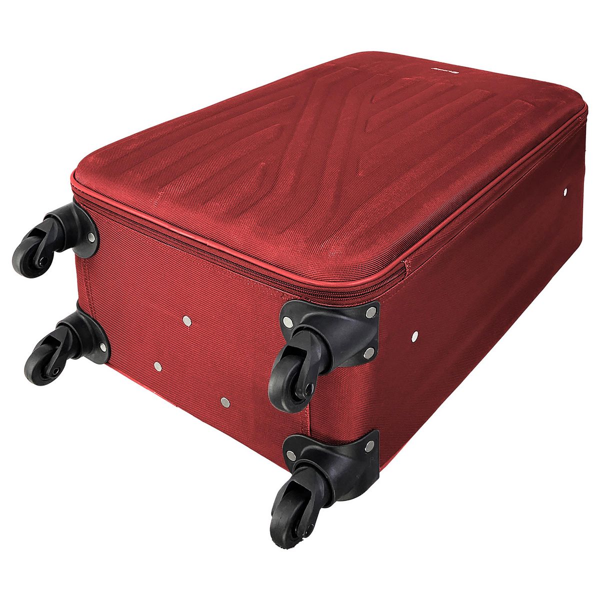 AIRPORT Valise souple polyester rouge 4 roues 65x40x23cm Rail