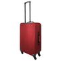 Voir la diapositive 5 : AIRPORT Valise souple polyester rouge 4 roues 65x40x23cm Rail