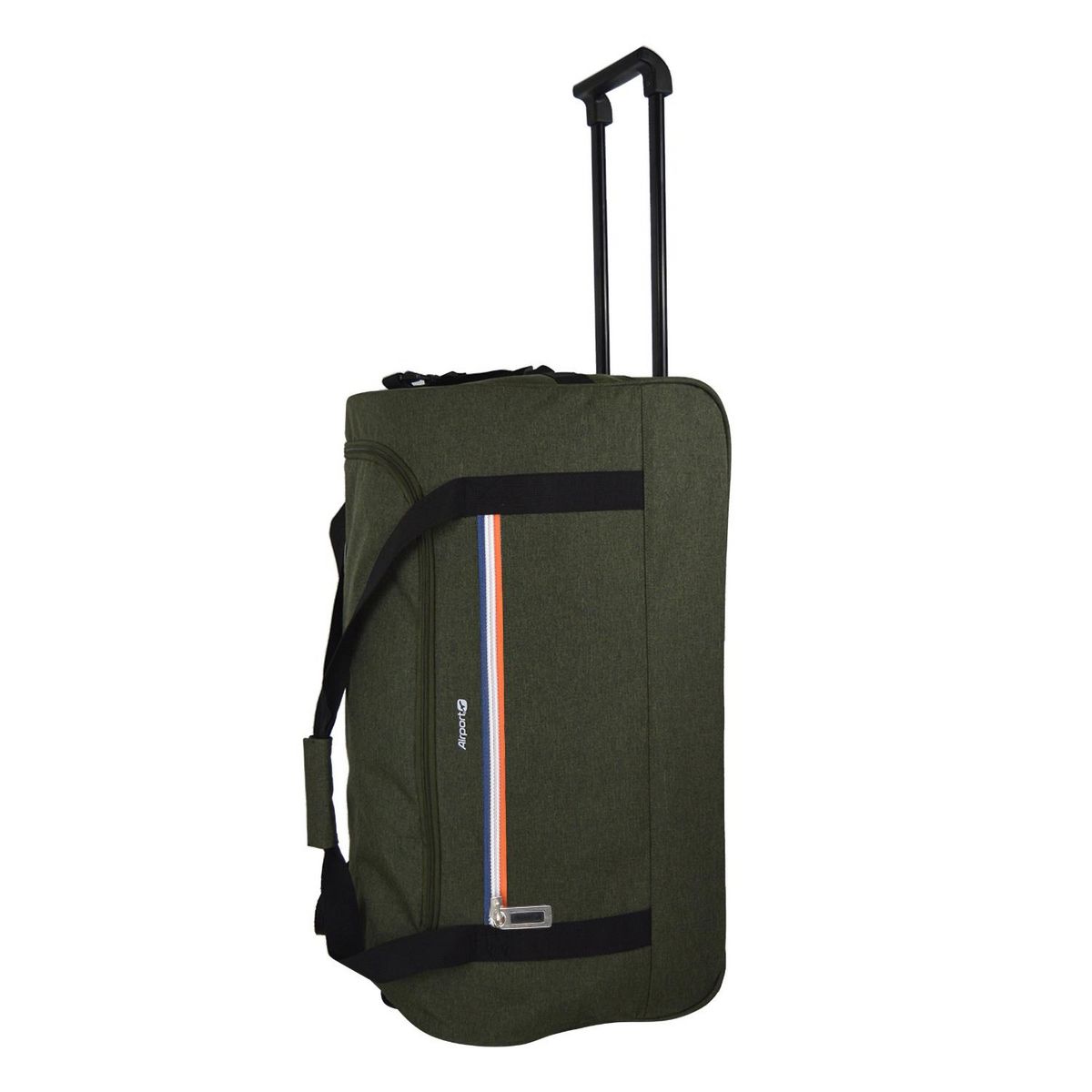 AIRPORT Sac de voyage à roulettes polyester kaki 2 roues 65x33x14cm