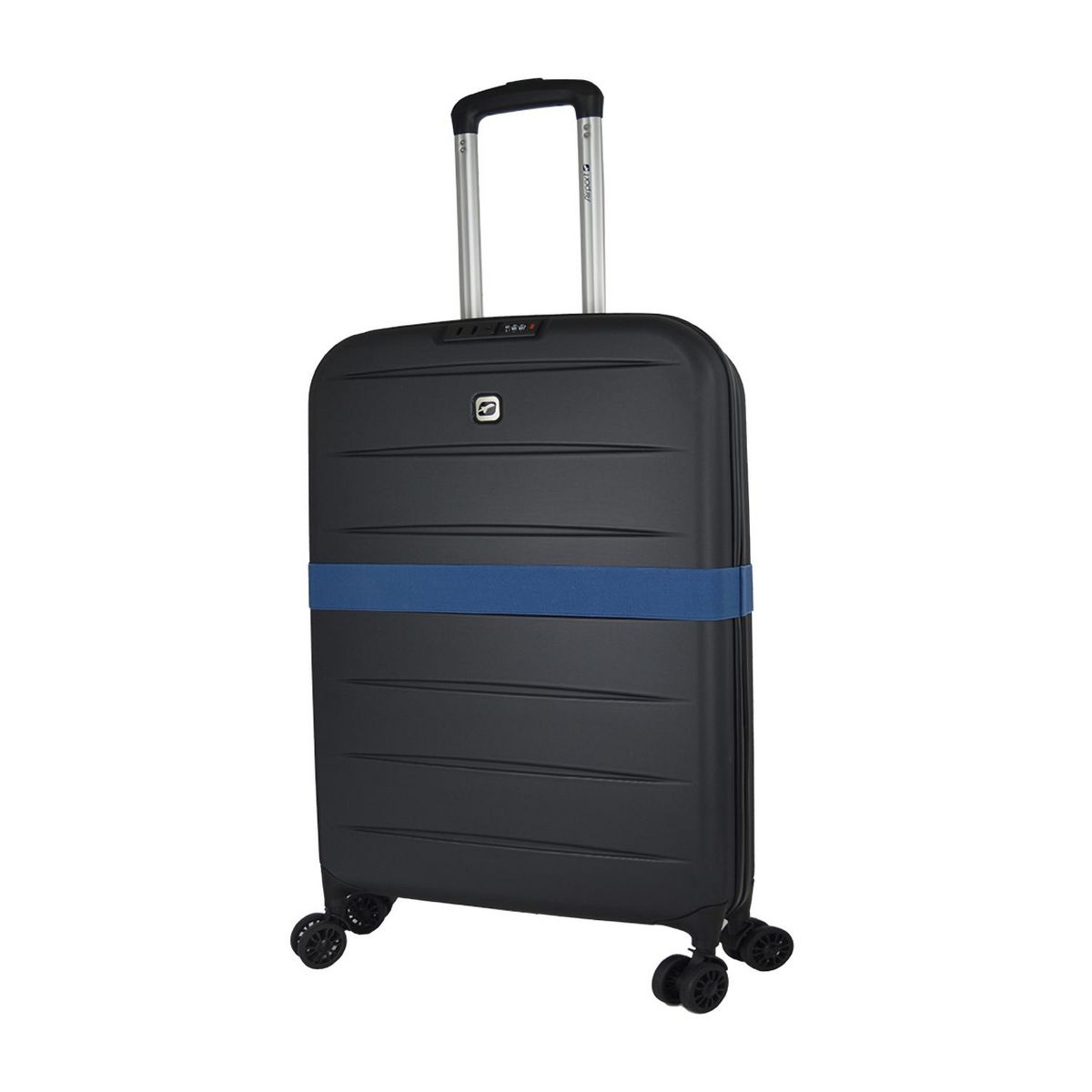AIRPORT Valise rigide ABS noir 8 roues 71x45x9cm Pliable