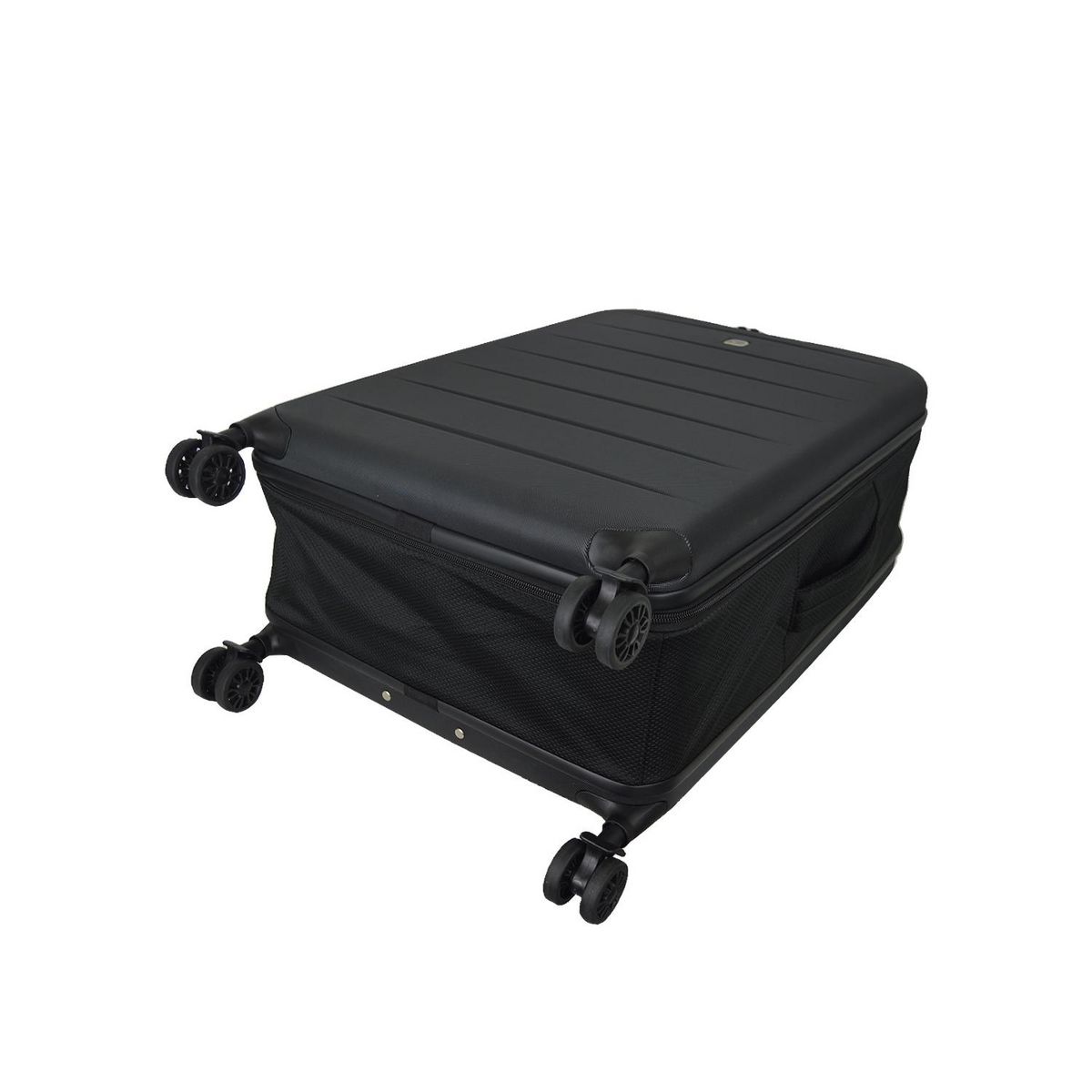 AIRPORT Valise rigide ABS noir 8 roues 71x45x9cm Pliable
