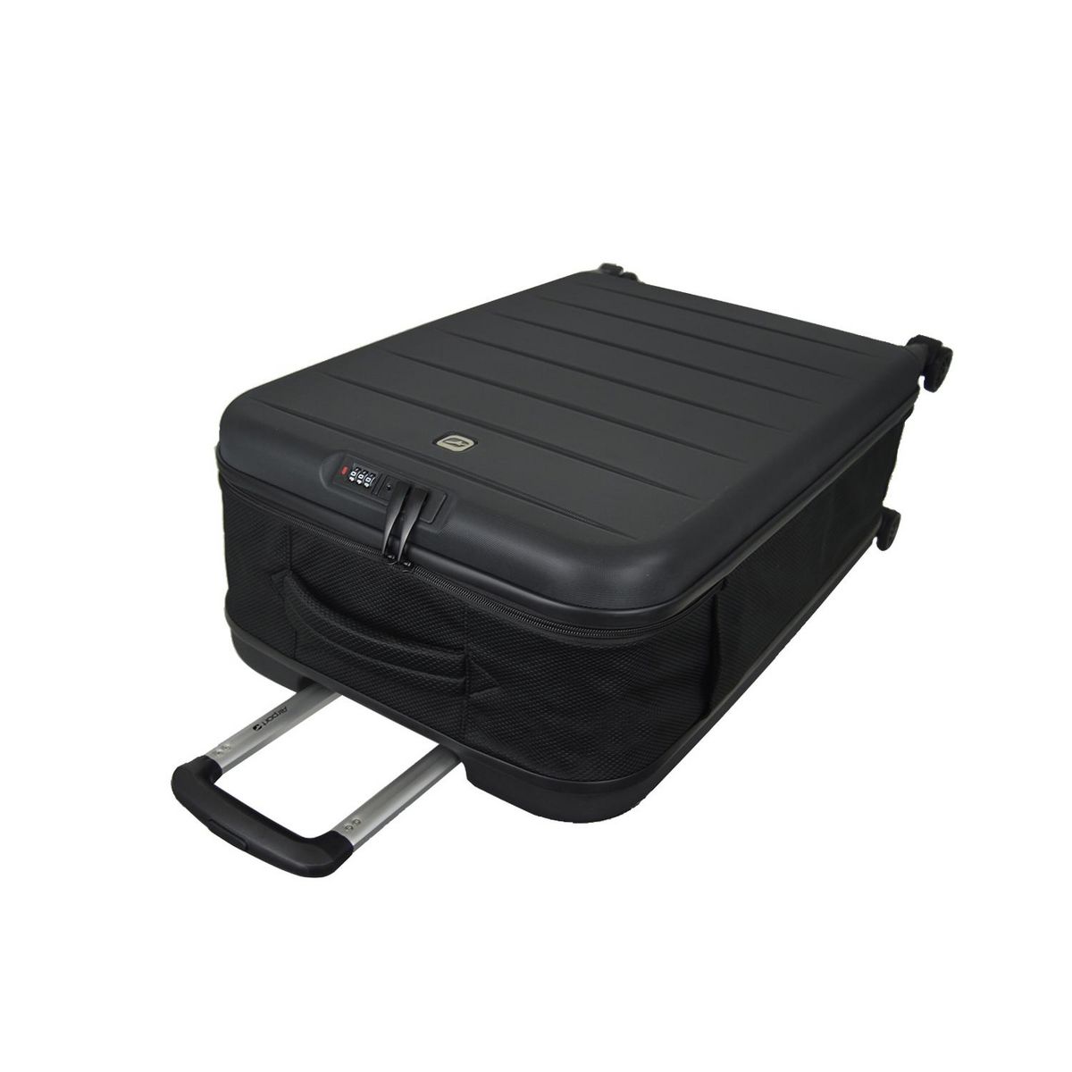AIRPORT Valise rigide ABS noir 8 roues 71x45x9cm Pliable