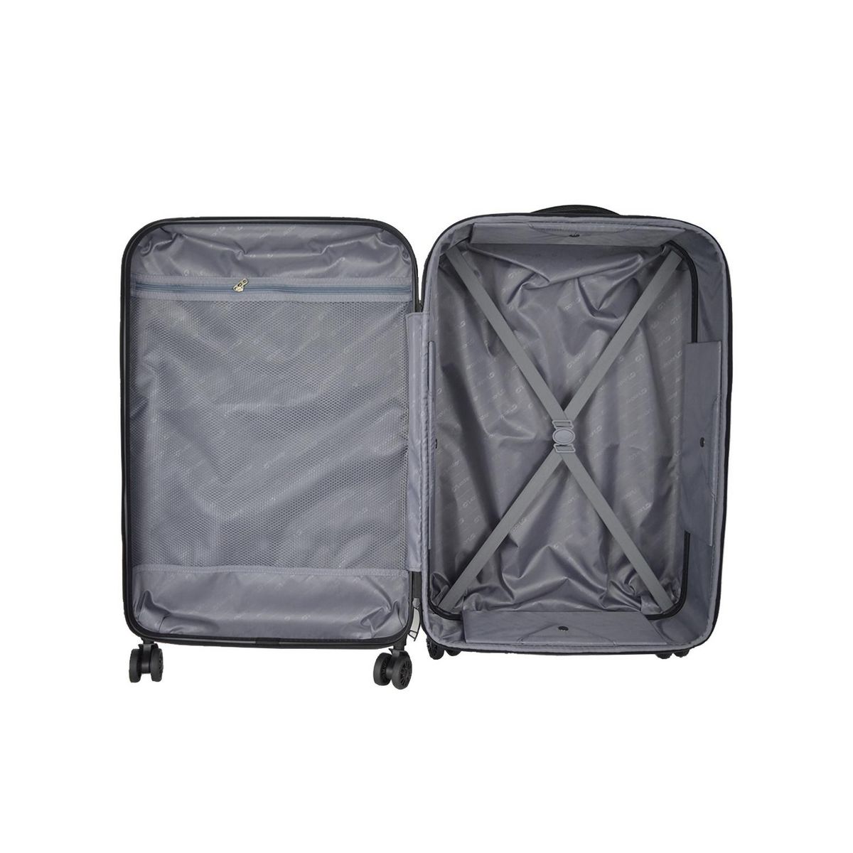 AIRPORT Valise rigide ABS noir 8 roues 71x45x9cm Pliable