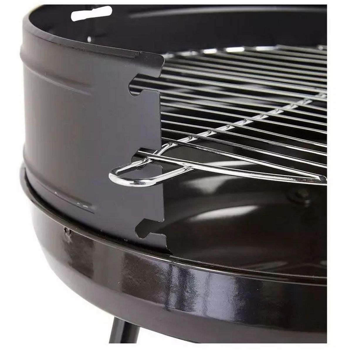 GARDENSTAR Barbecue charbon rond - Acier - 50.5x50x70cm