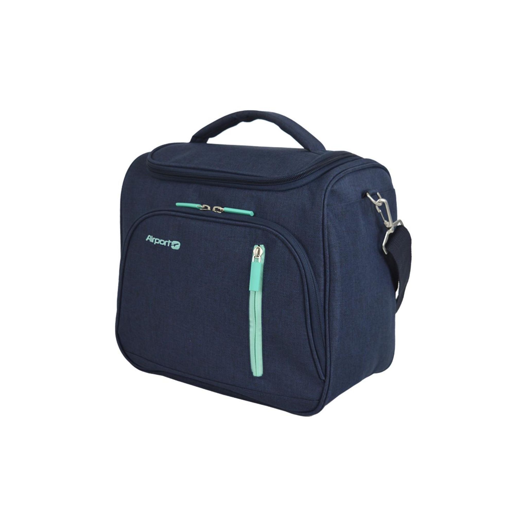 Voir la diapositive 5 : AIRPORT Trousse de toilette polyester bleu 32x30x20cm