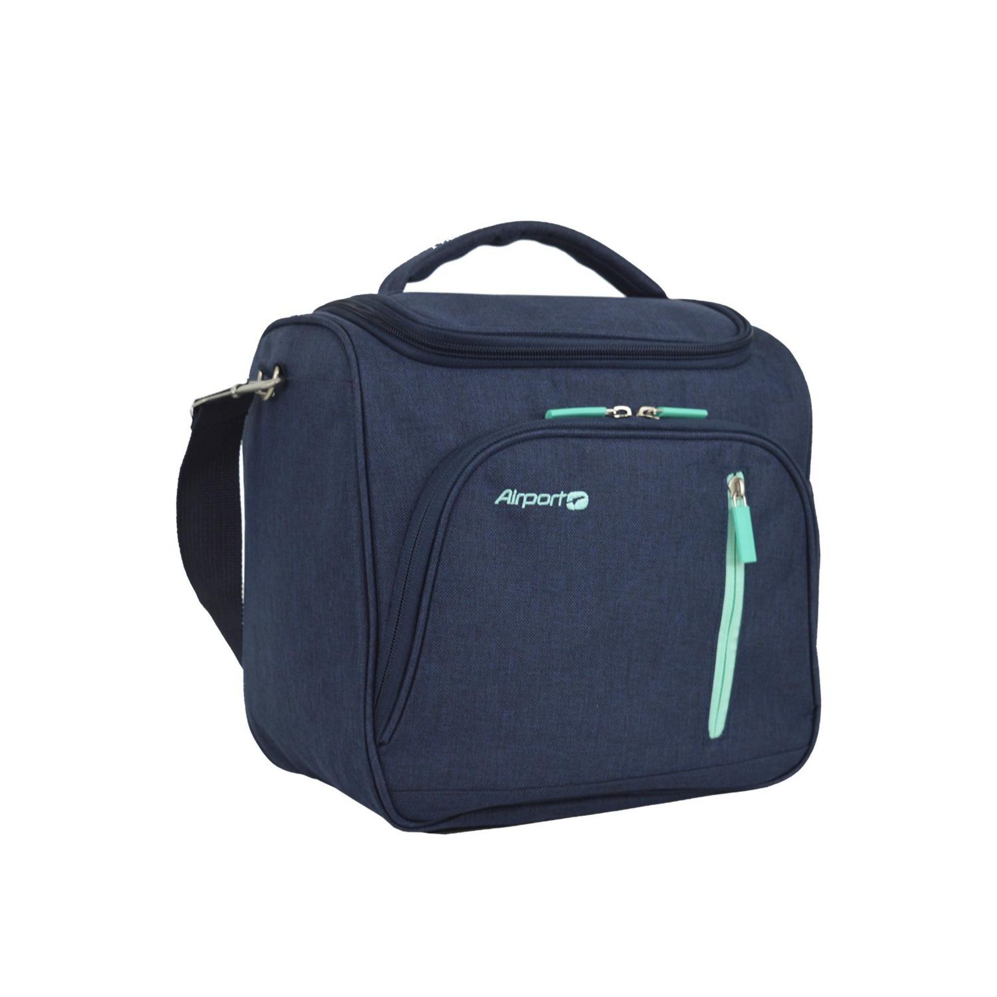 Voir la diapositive 4 : AIRPORT Trousse de toilette polyester bleu 32x30x20cm