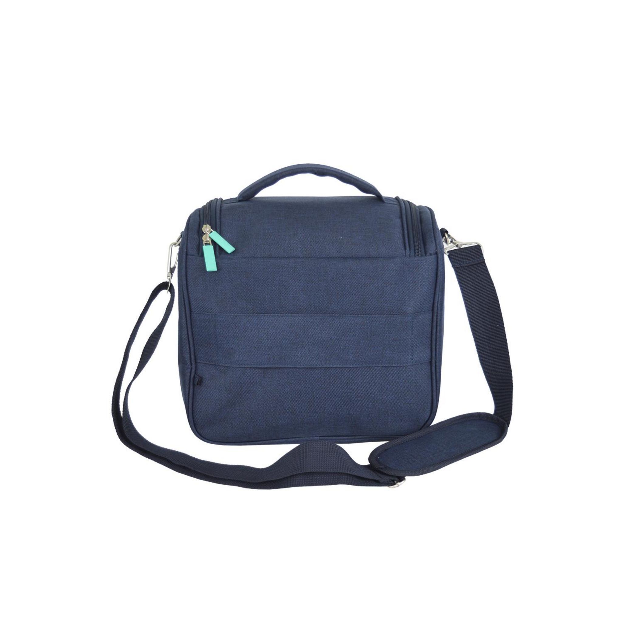 Voir la diapositive 7 : AIRPORT Trousse de toilette polyester bleu 32x30x20cm
