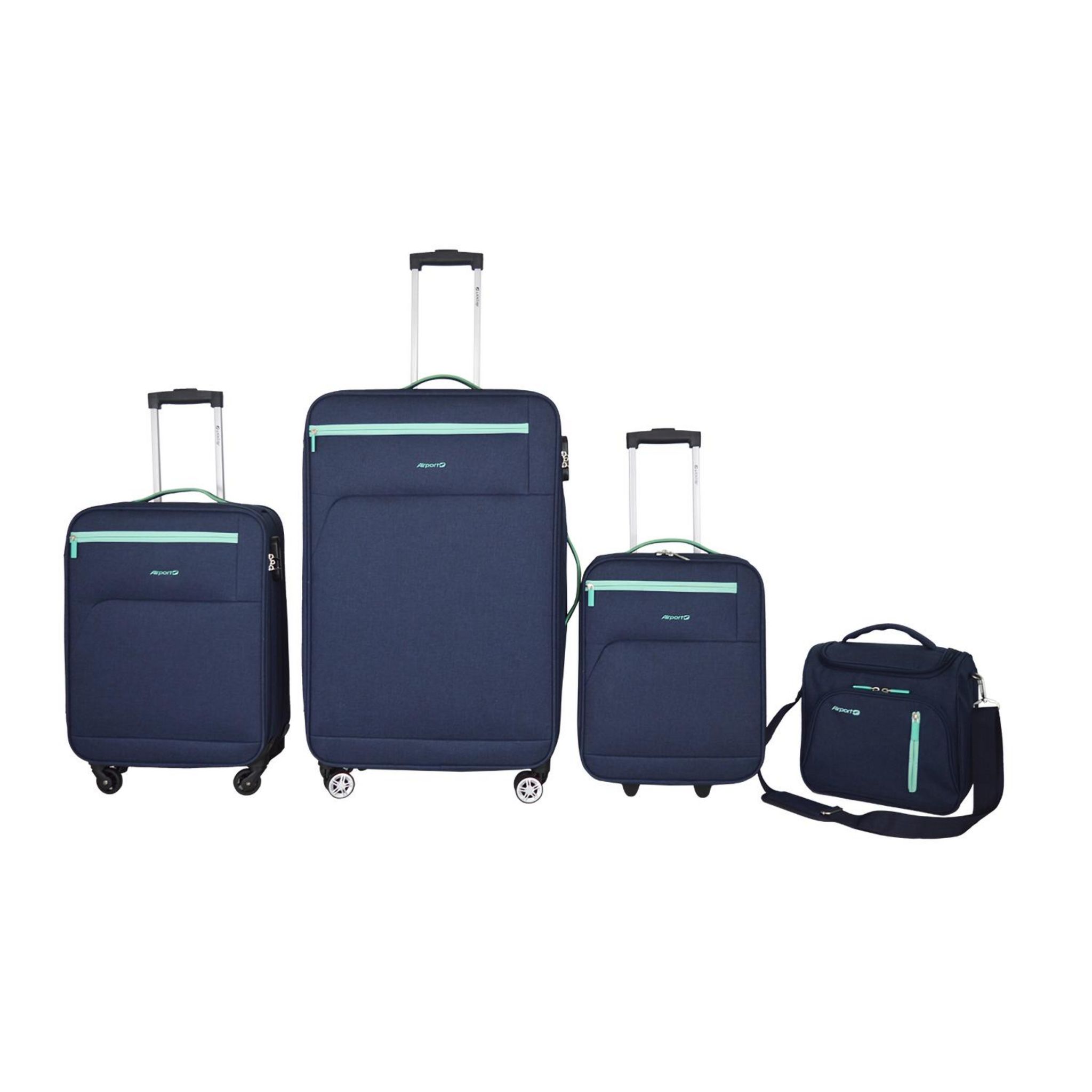 Voir la diapositive 6 : AIRPORT Trousse de toilette polyester bleu 32x30x20cm