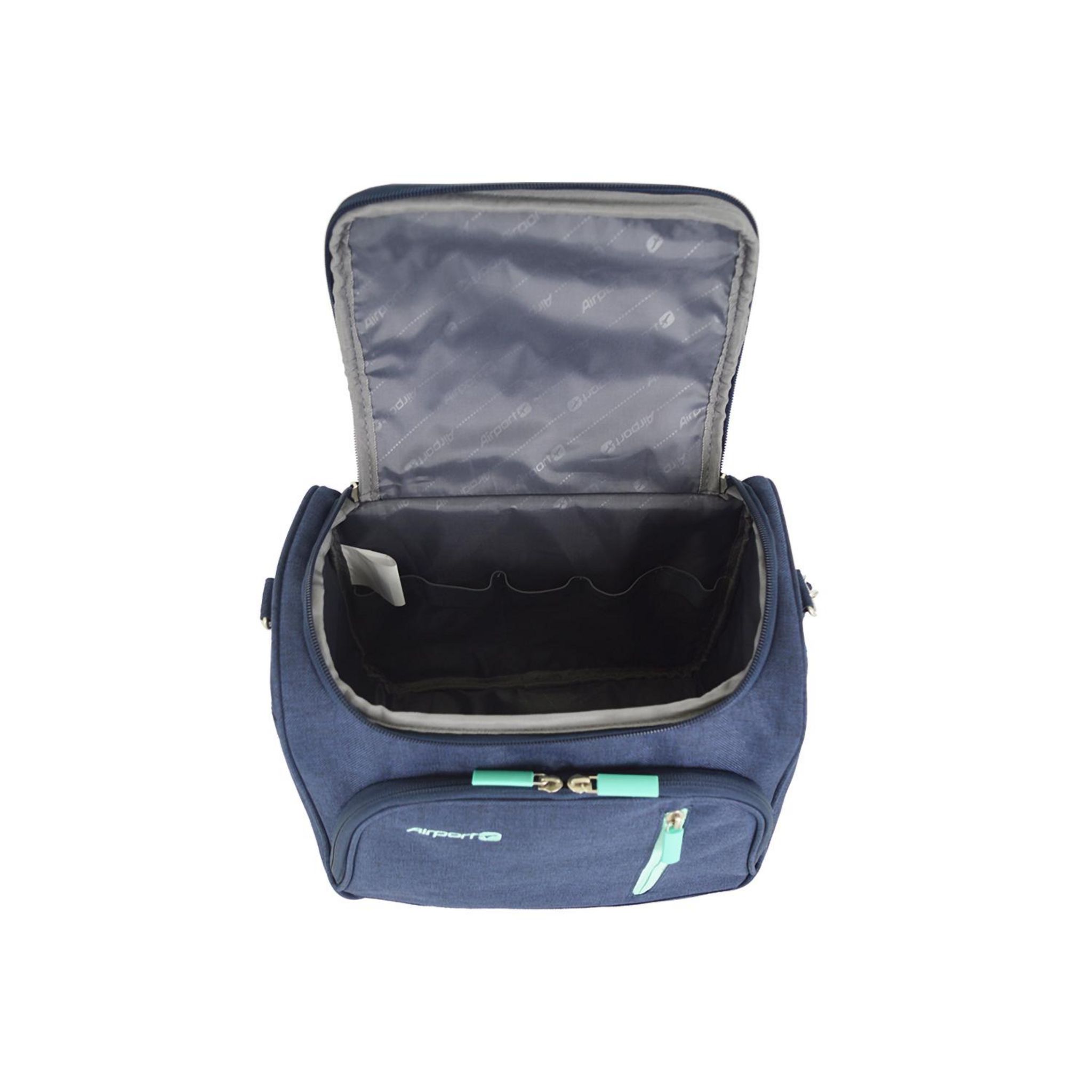 Voir la diapositive 2 : AIRPORT Trousse de toilette polyester bleu 32x30x20cm