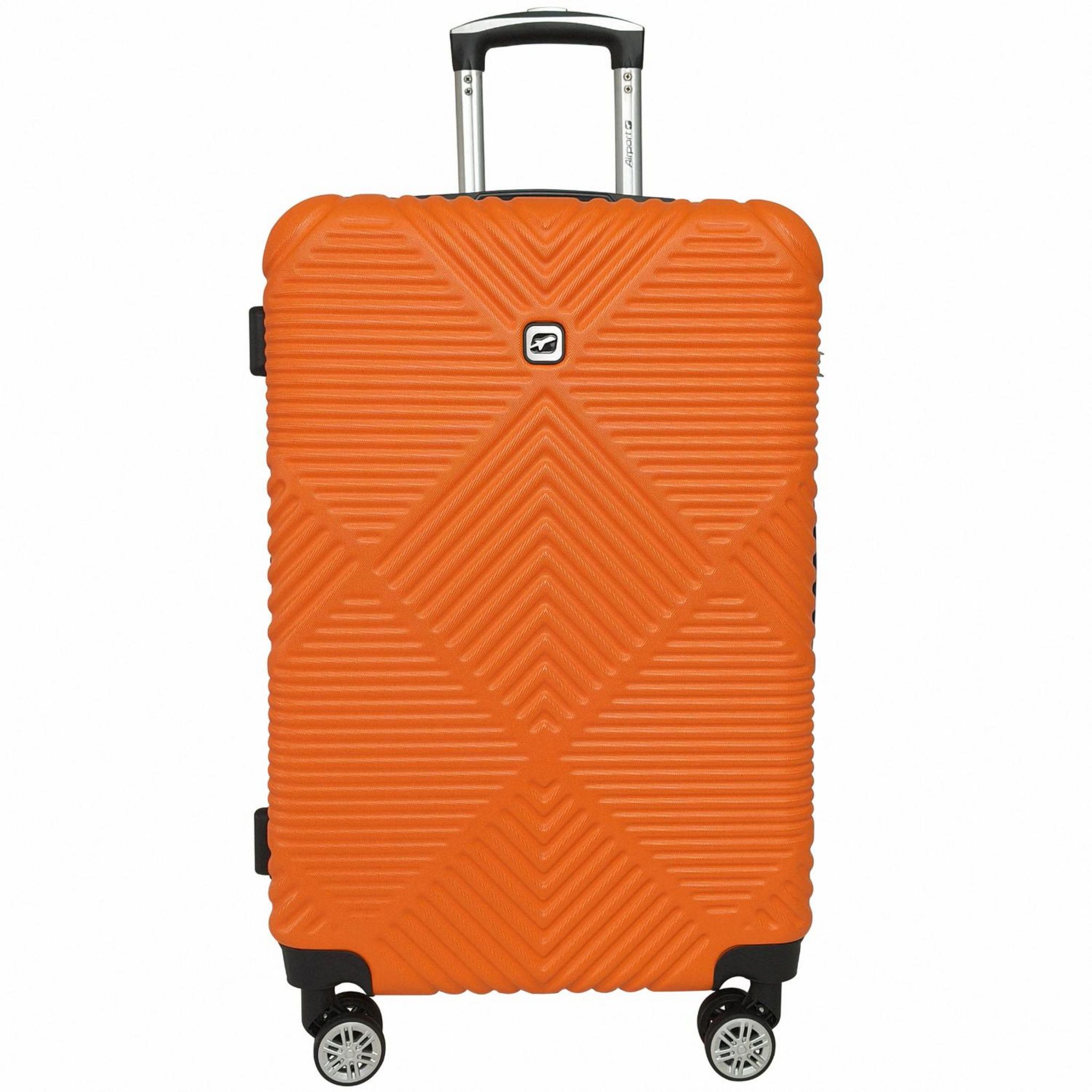 Voir la diapositive 1 : AIRPORT Valise rigide extensible  ABS orange 8 roues 65x44x27cm Ethnic