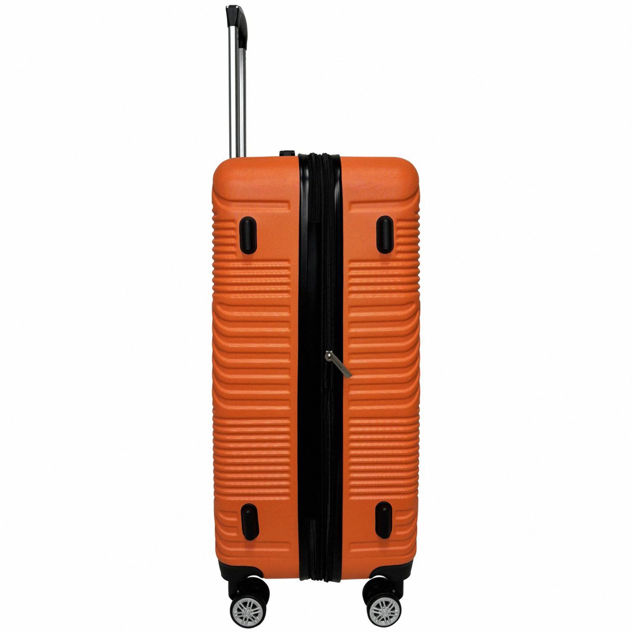 Voir la diapositive 2 : AIRPORT Valise rigide extensible  ABS orange 8 roues 65x44x27cm Ethnic