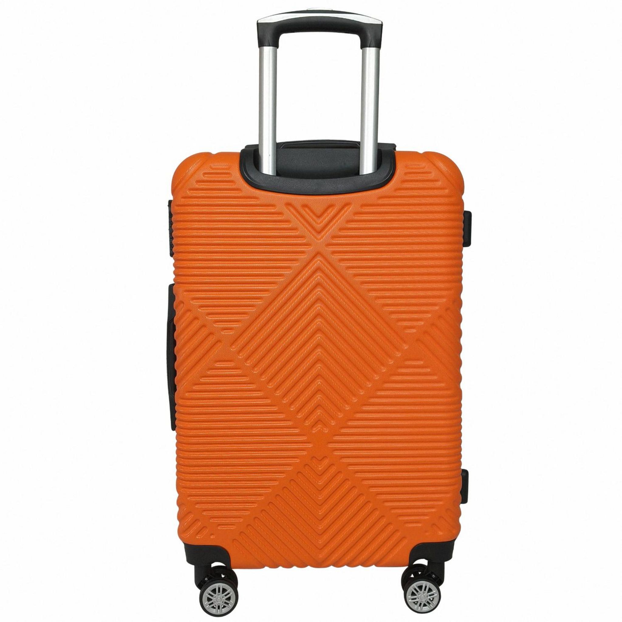 Voir la diapositive 5 : AIRPORT Valise rigide extensible  ABS orange 8 roues 65x44x27cm Ethnic