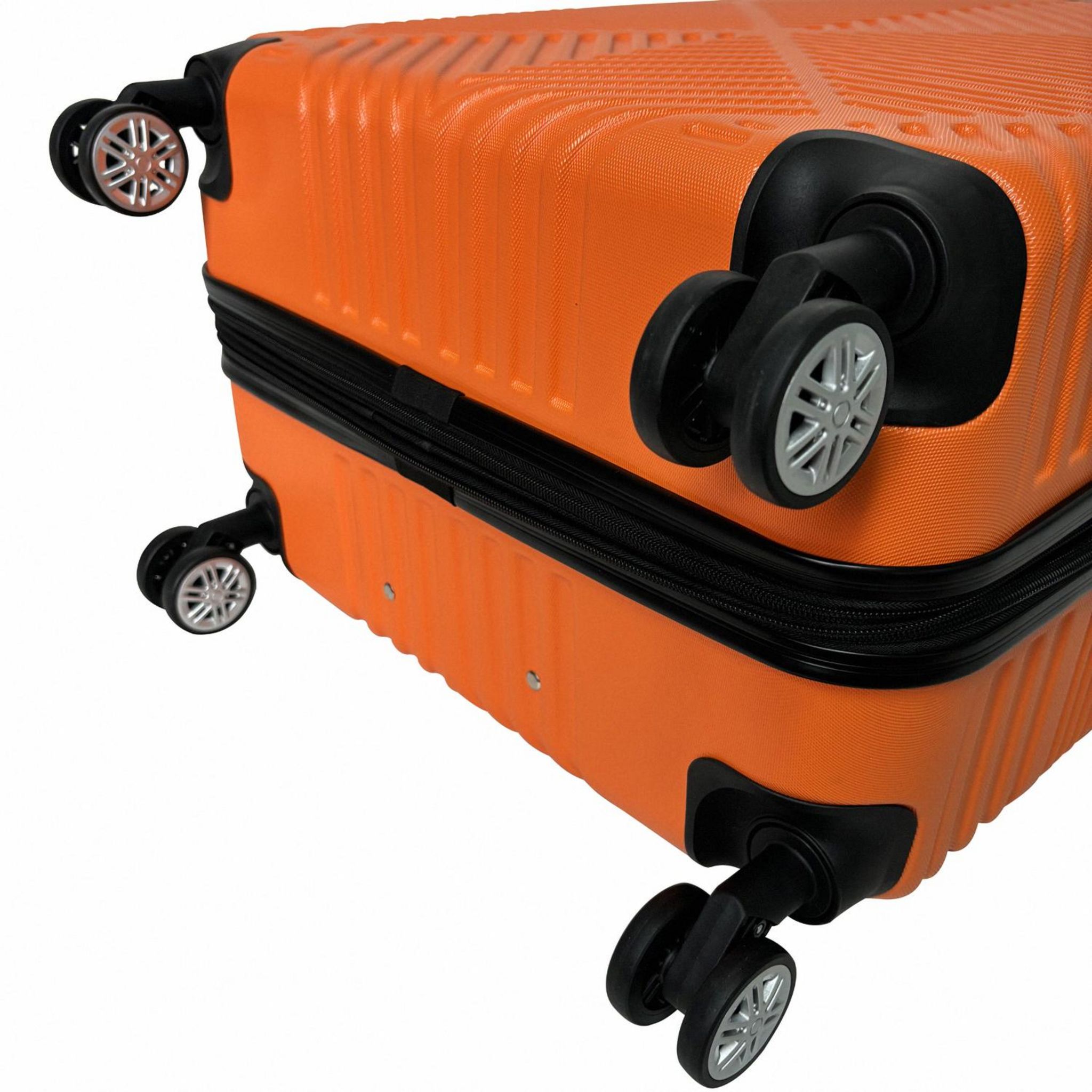 Voir la diapositive 7 : AIRPORT Valise rigide extensible  ABS orange 8 roues 65x44x27cm Ethnic
