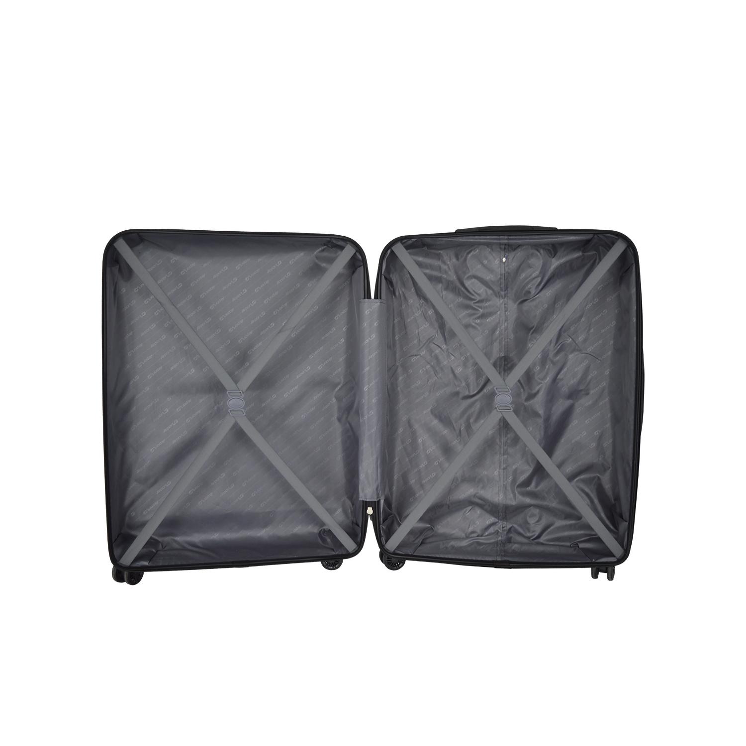 Voir la diapositive 6 : AIRPORT Valise rigide ABS noir 8 roues 76x53x29cm Wave