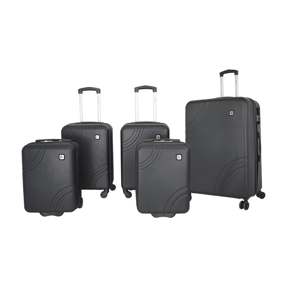 AIRPORT Valise rigide ABS noir 8 roues 76x53x29cm Wave