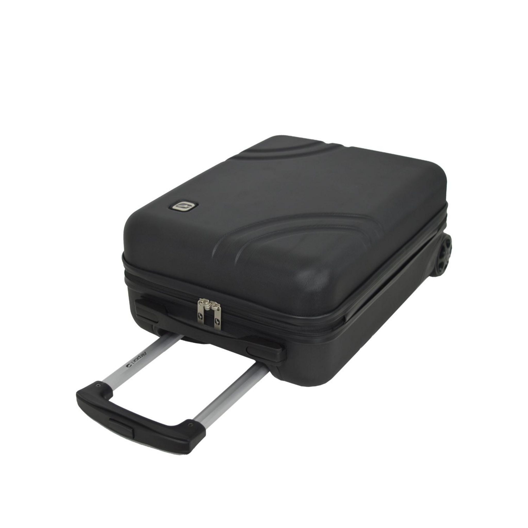 Voir la diapositive 8 : AIRPORT Valise rigide ABS noir 2 roues 45x31x18cm Wave