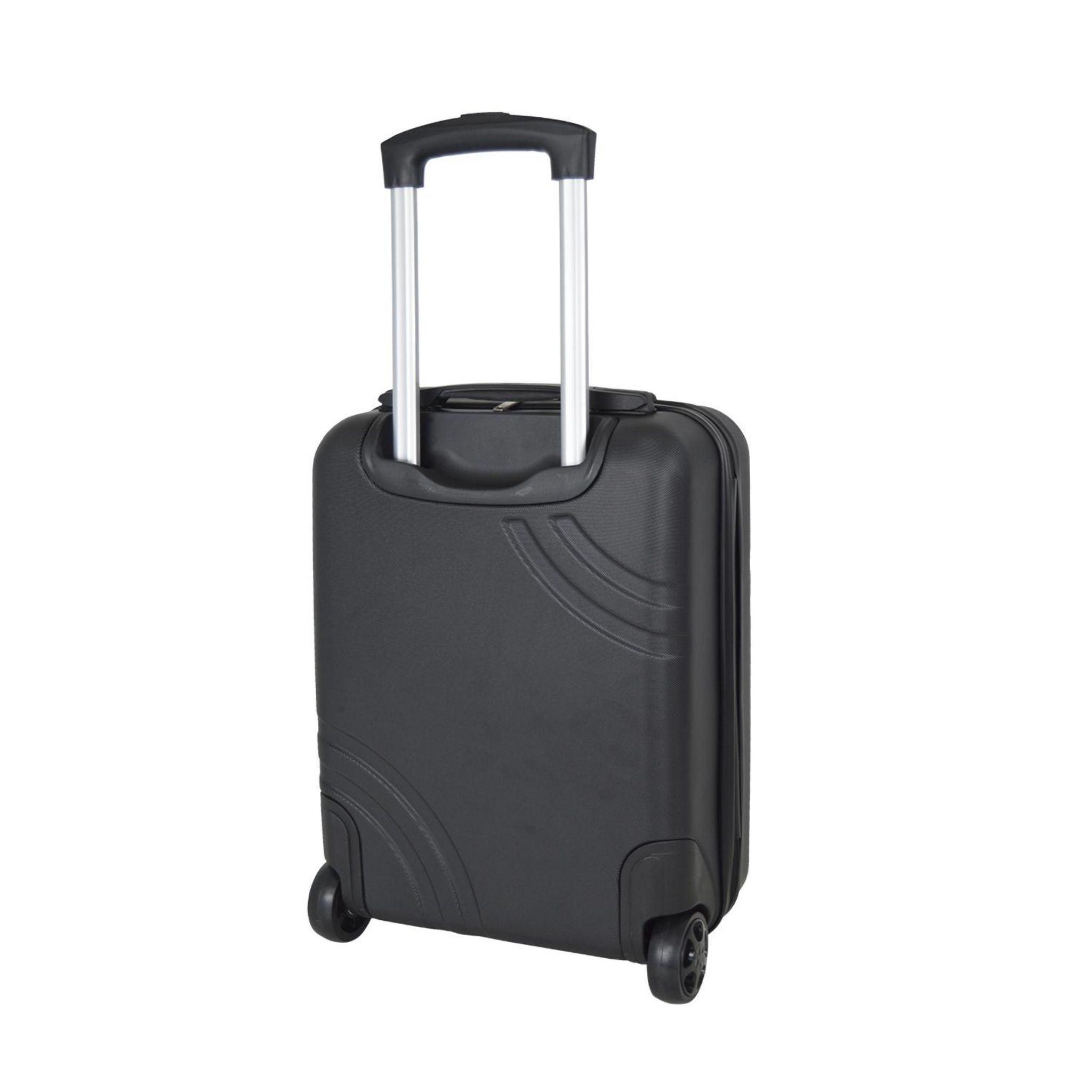 Voir la diapositive 6 : AIRPORT Valise rigide ABS noir 2 roues 45x31x18cm Wave