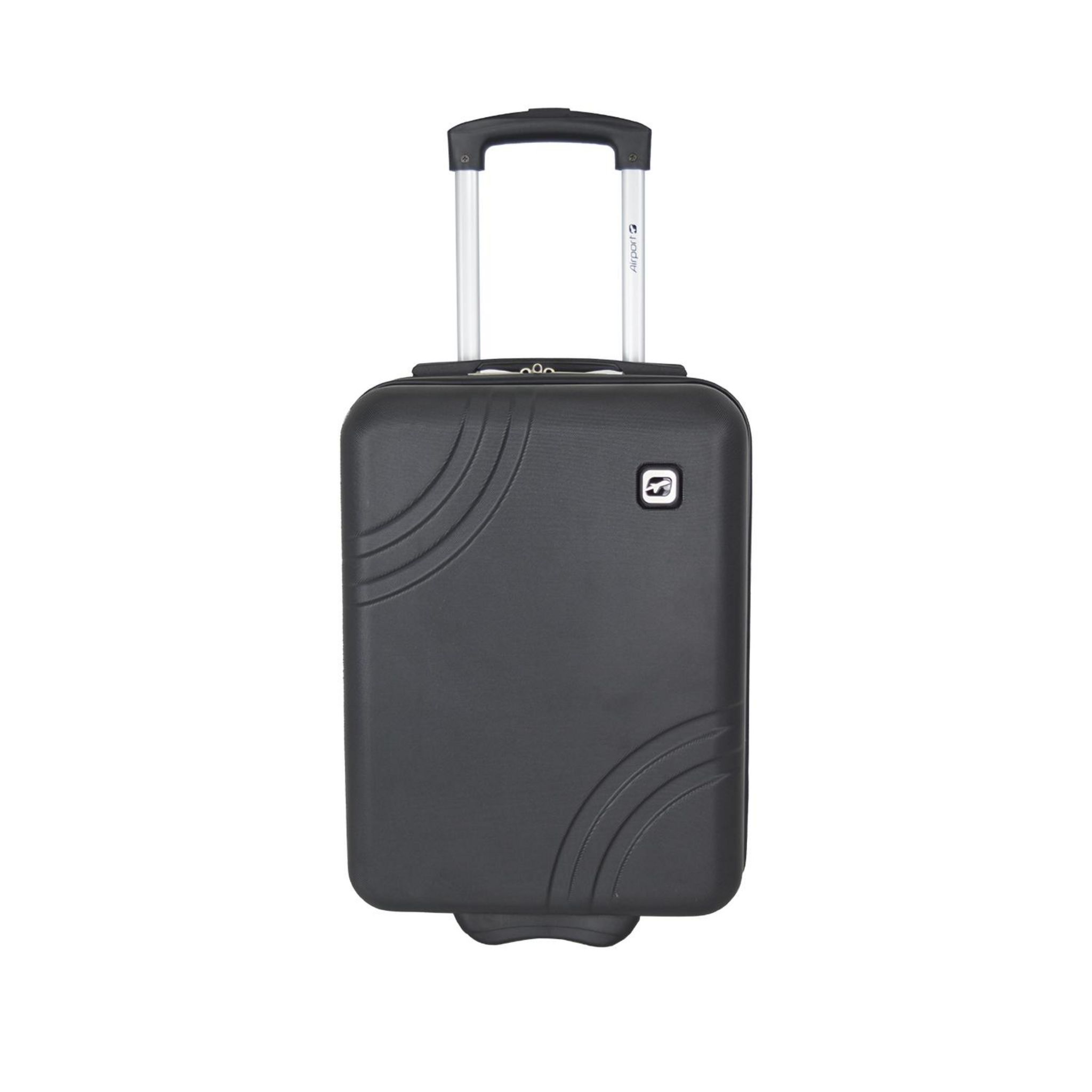 Voir la diapositive 4 : AIRPORT Valise rigide ABS noir 2 roues 45x31x18cm Wave