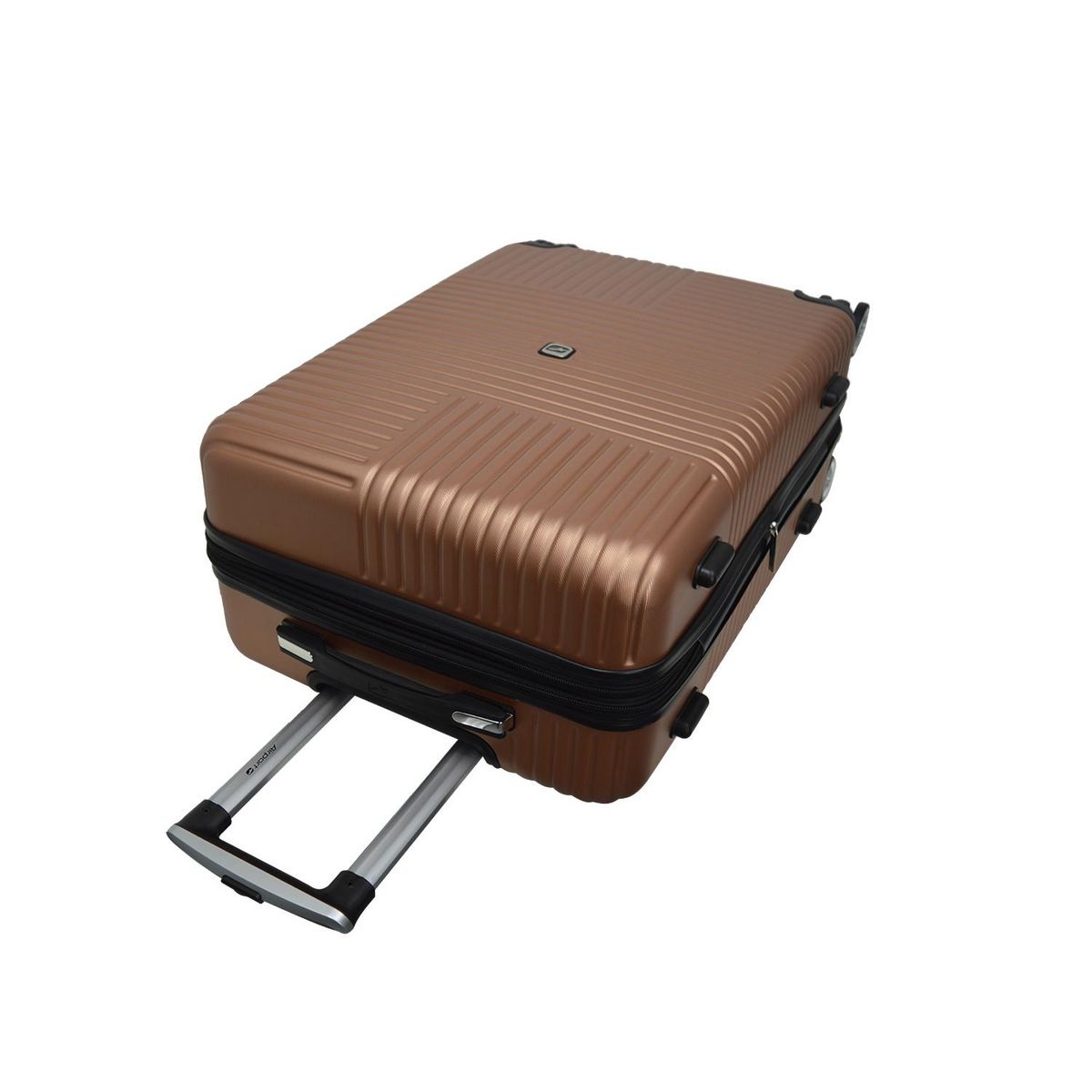AIRPORT Valise rigide extensible ABS marron - 8 roues - 75x50x30cm - Zen