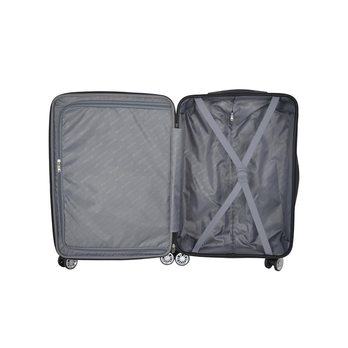 AIRPORT Valise rigide extensible ABS marron - 8 roues - 75x50x30cm - Zen