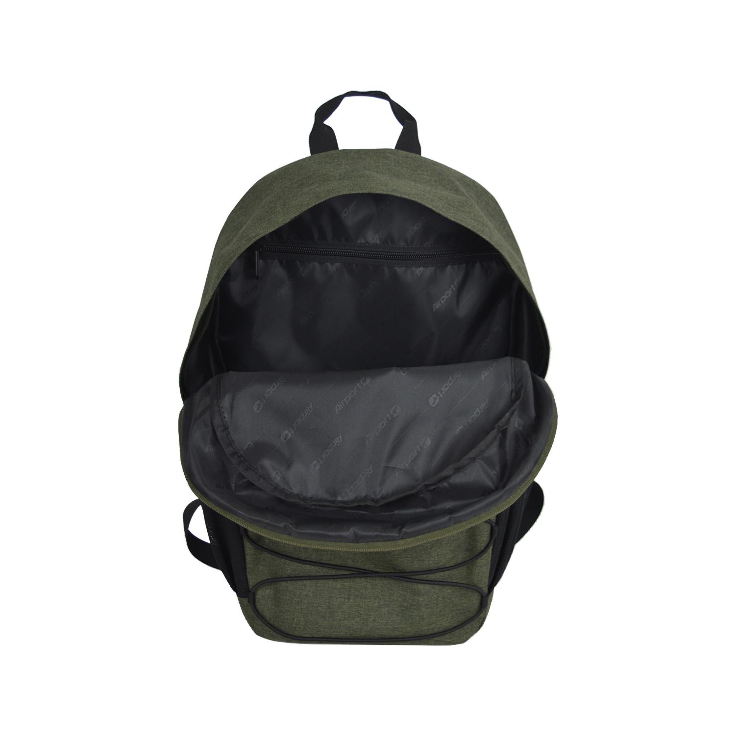 Voir la diapositive 4 : AIRPORT Sac à dos polyester kaki 44,5x29x3cm