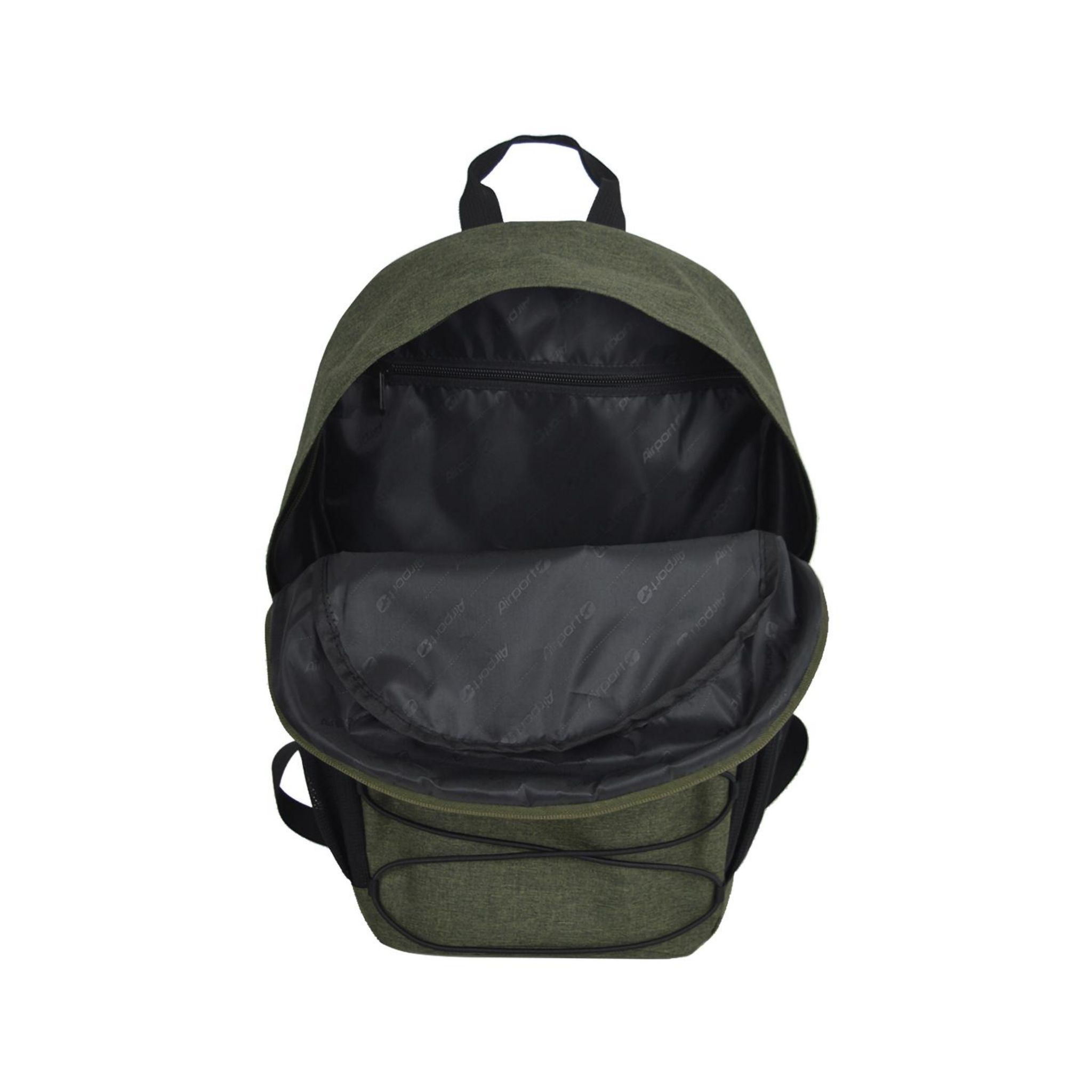 Voir la diapositive 4 : AIRPORT Sac à dos polyester kaki 44,5x29x3cm