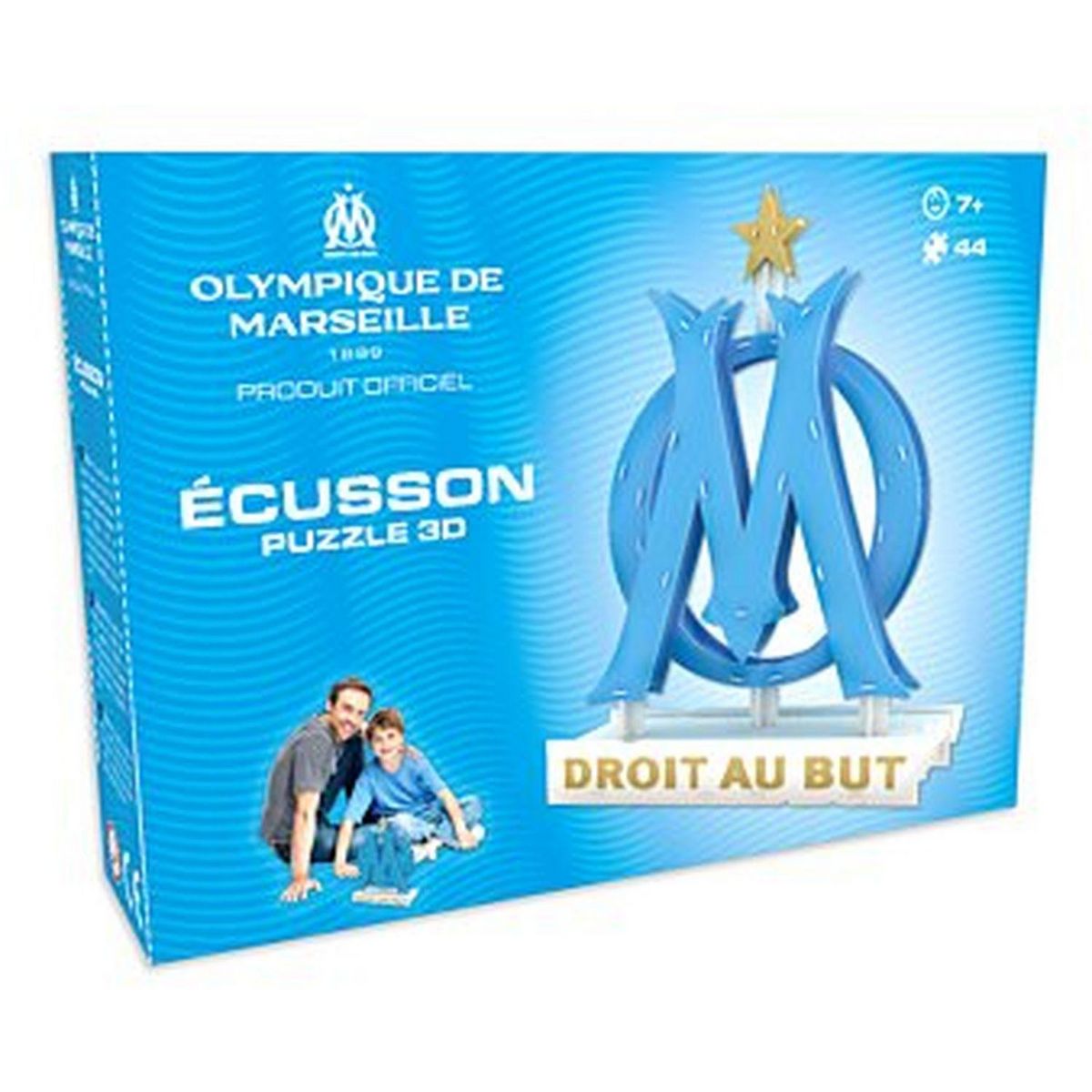 MEGABLEU Puzzle 3D 44 pièces Ecusson de l'OM