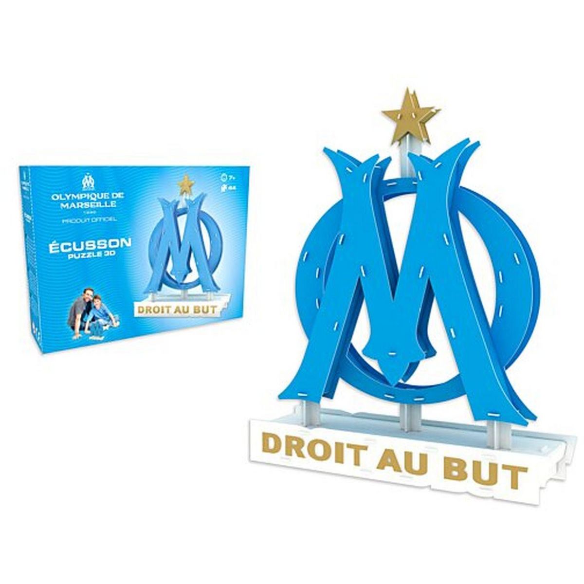 MEGABLEU Puzzle 3D 44 pièces Ecusson de l'OM