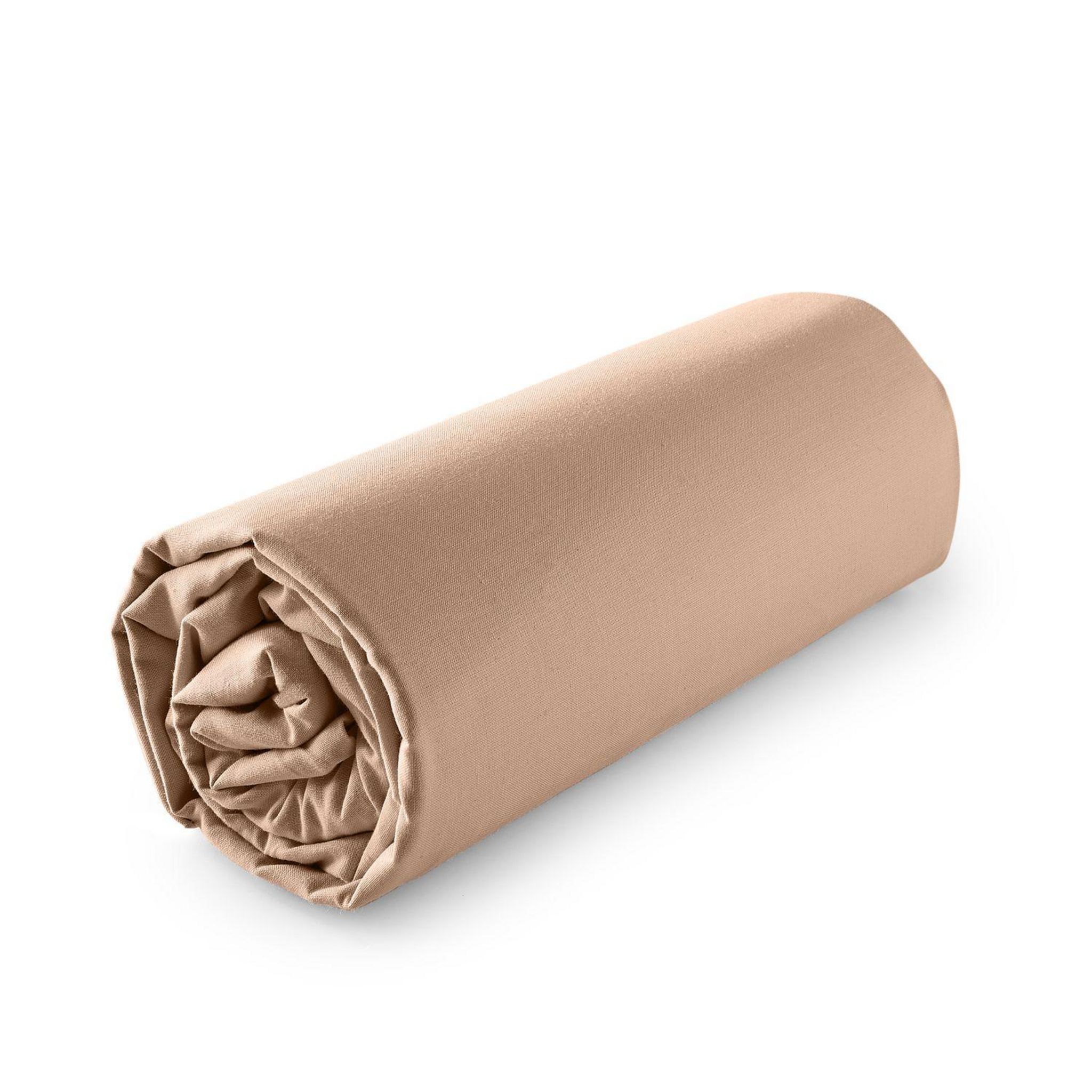 ACTUEL Drap housse uni en coton 57 fils