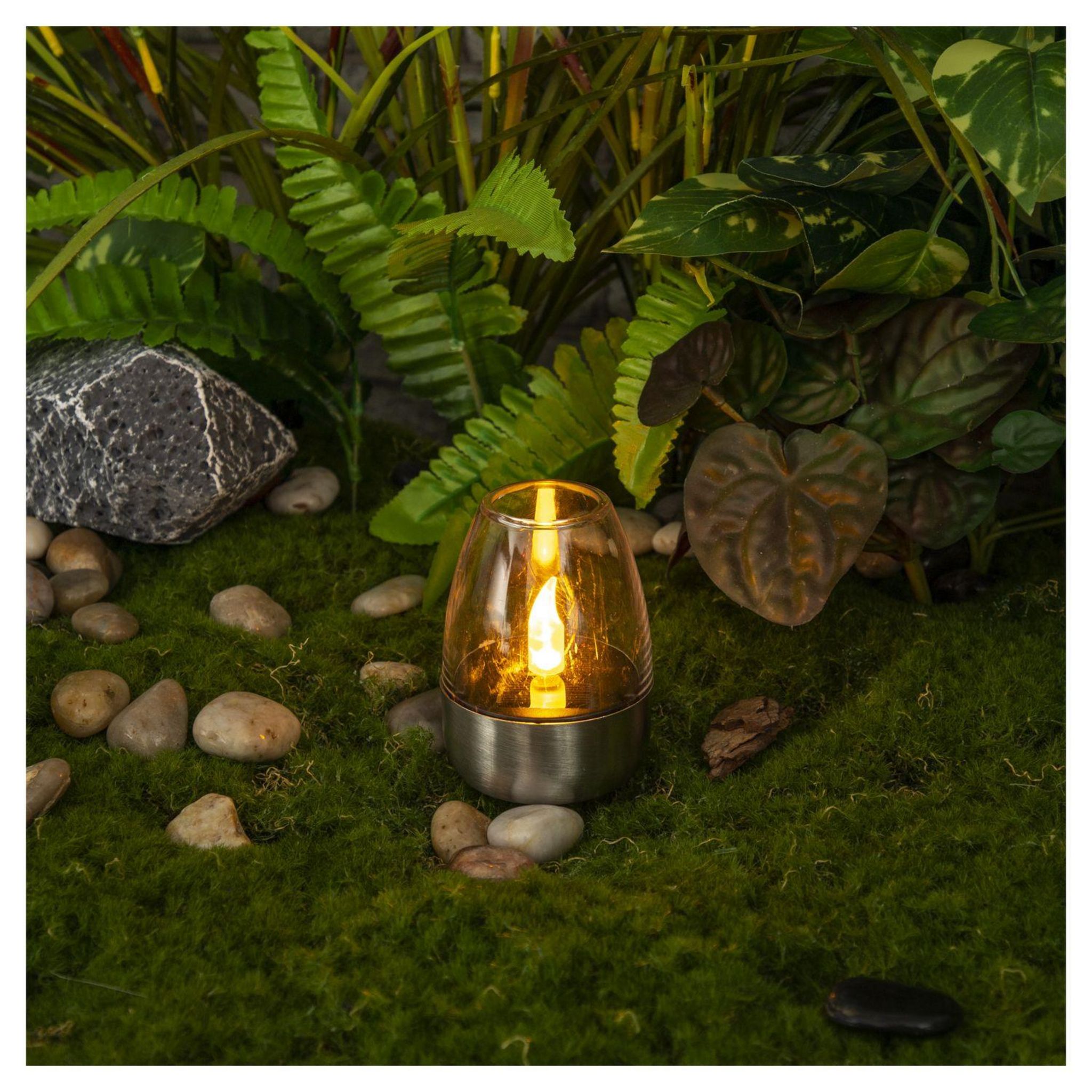 GARDENSTAR Lanterne solaire  H11 cm - Noir