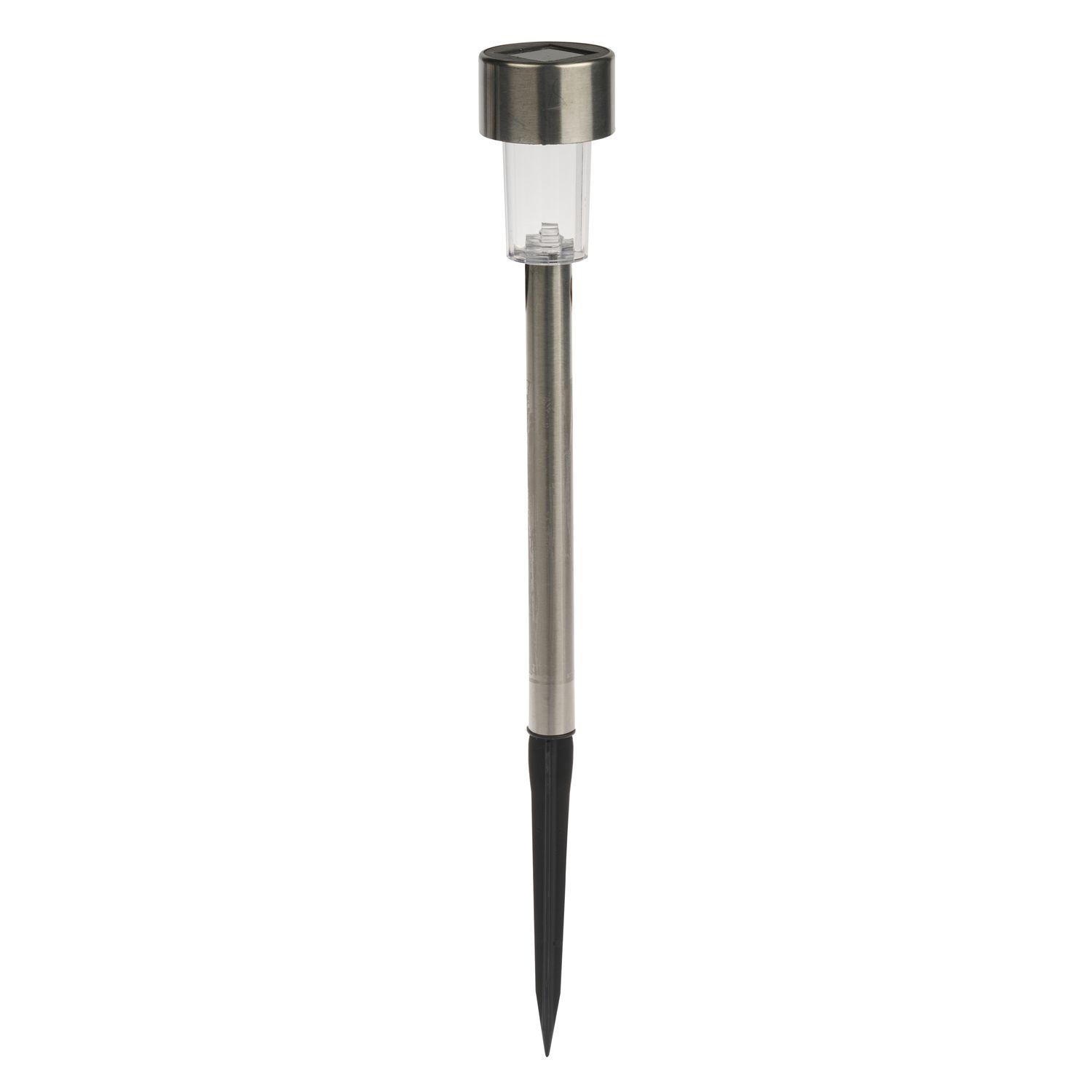 Voir la diapositive 2 : GARDENSTAR Borne solaire en acier inoxydable H35 cm