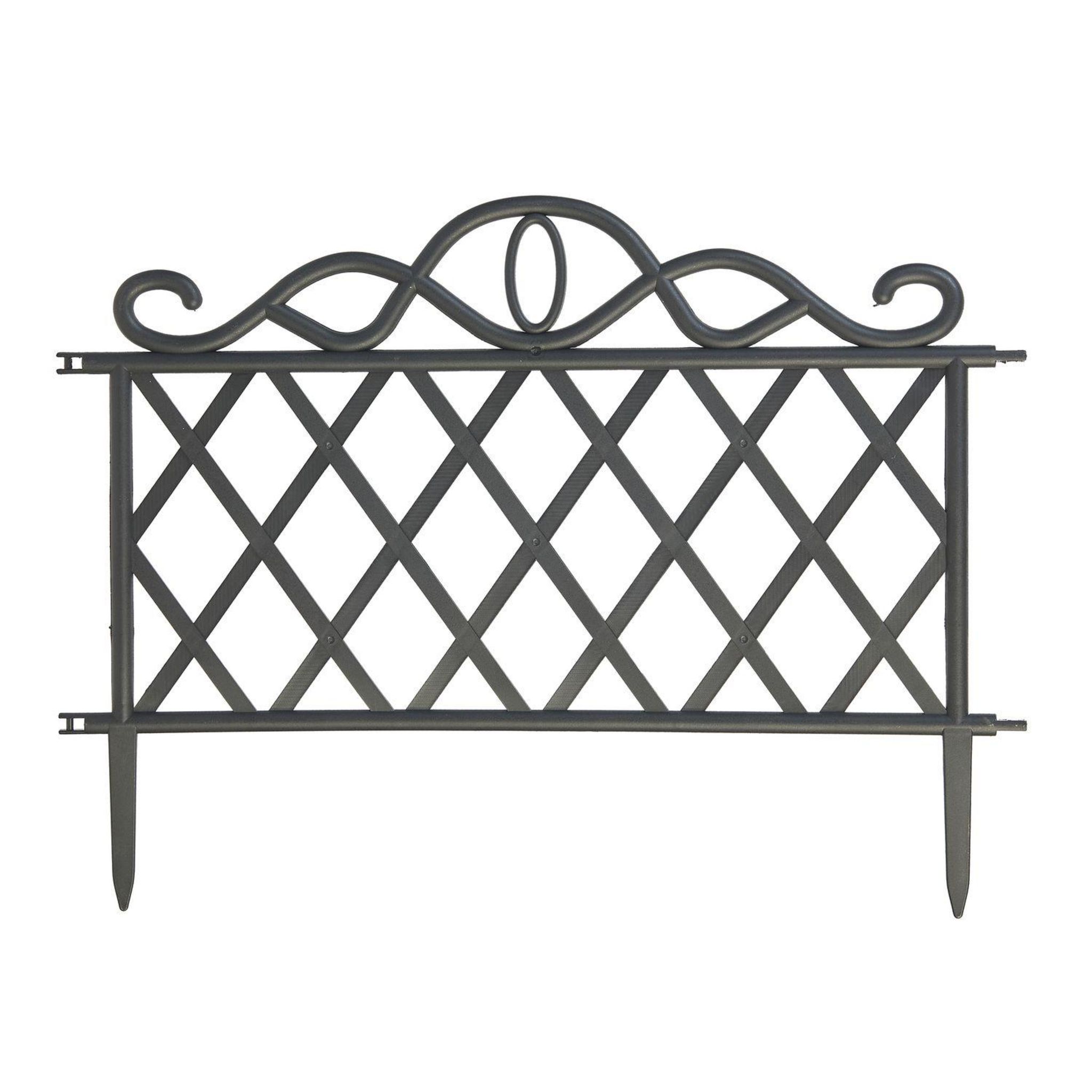 GARDENSTAR Bordure de jardin en polypropylène 48x36 cm - Noir