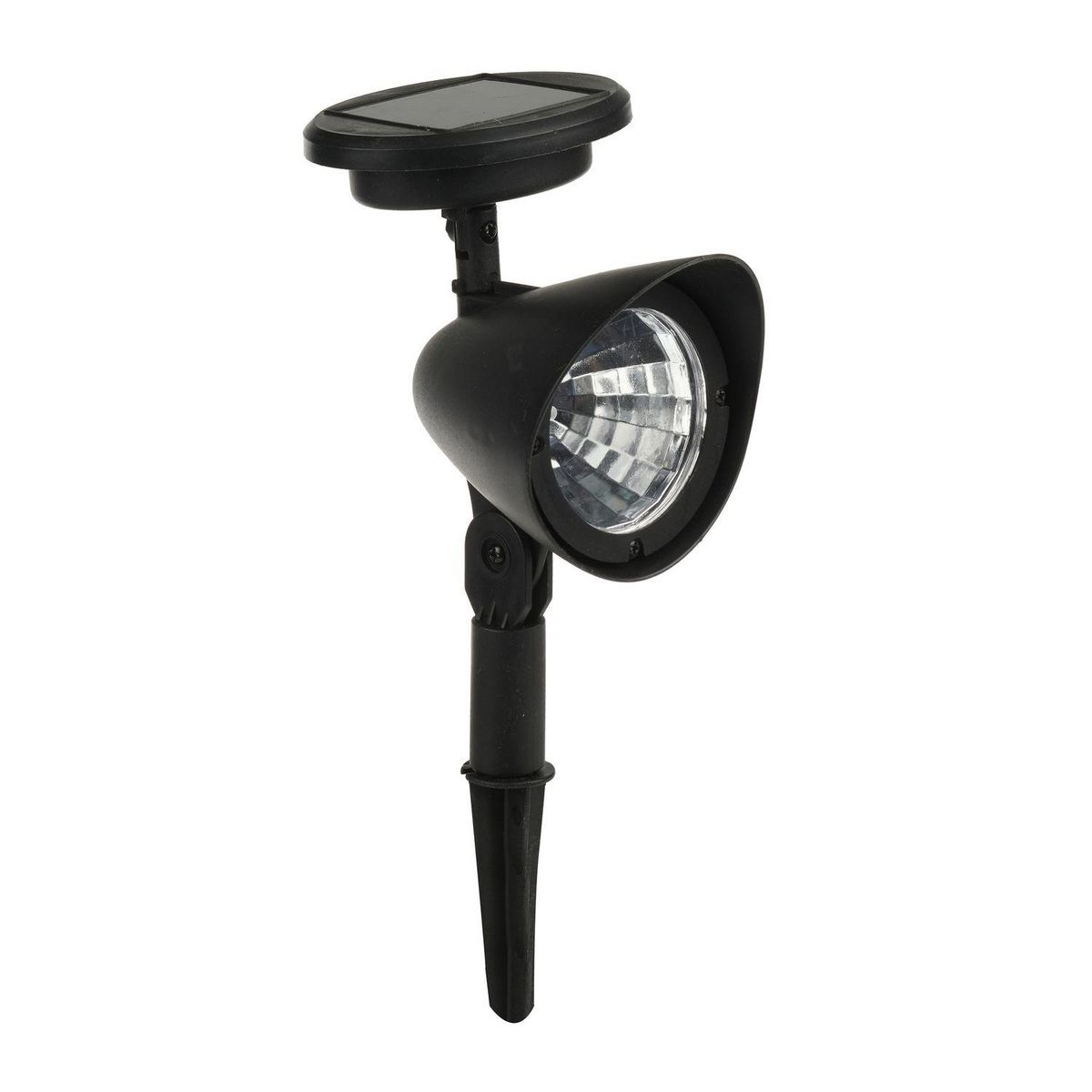 GARDENSTAR Spot solaire en plastique recyclé 14 x 8.5 x 27.5 cm Noir