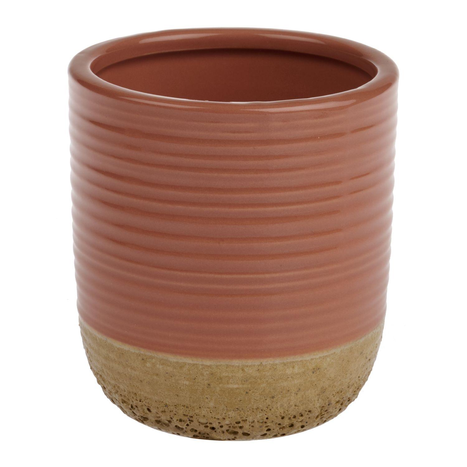Voir la diapositive 2 : GARDENSTAR Cache pot en grès D10 cm - Terracotta