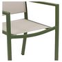 Voir la diapositive 2 : JARDILINE Fauteuil de jardin empilable - Aluminium - Kaki - SANTORIN