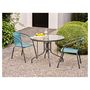 Voir la diapositive 2 : GARDENSTAR Chaise de jardin bistrot - Rotin - Bleu crépuscule