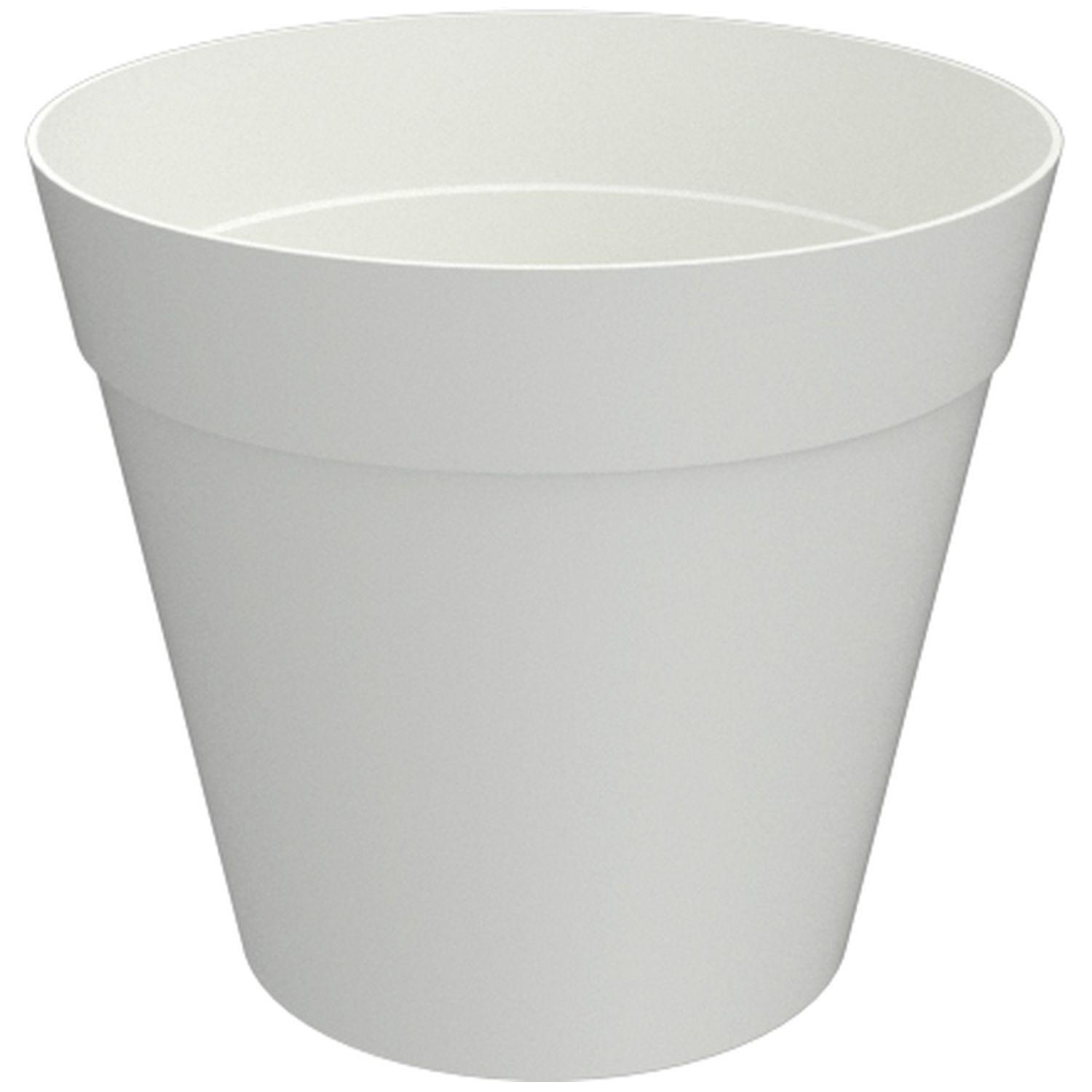 GARDENSTAR Pot horticole en plastique - 25 cm - Blanc crème