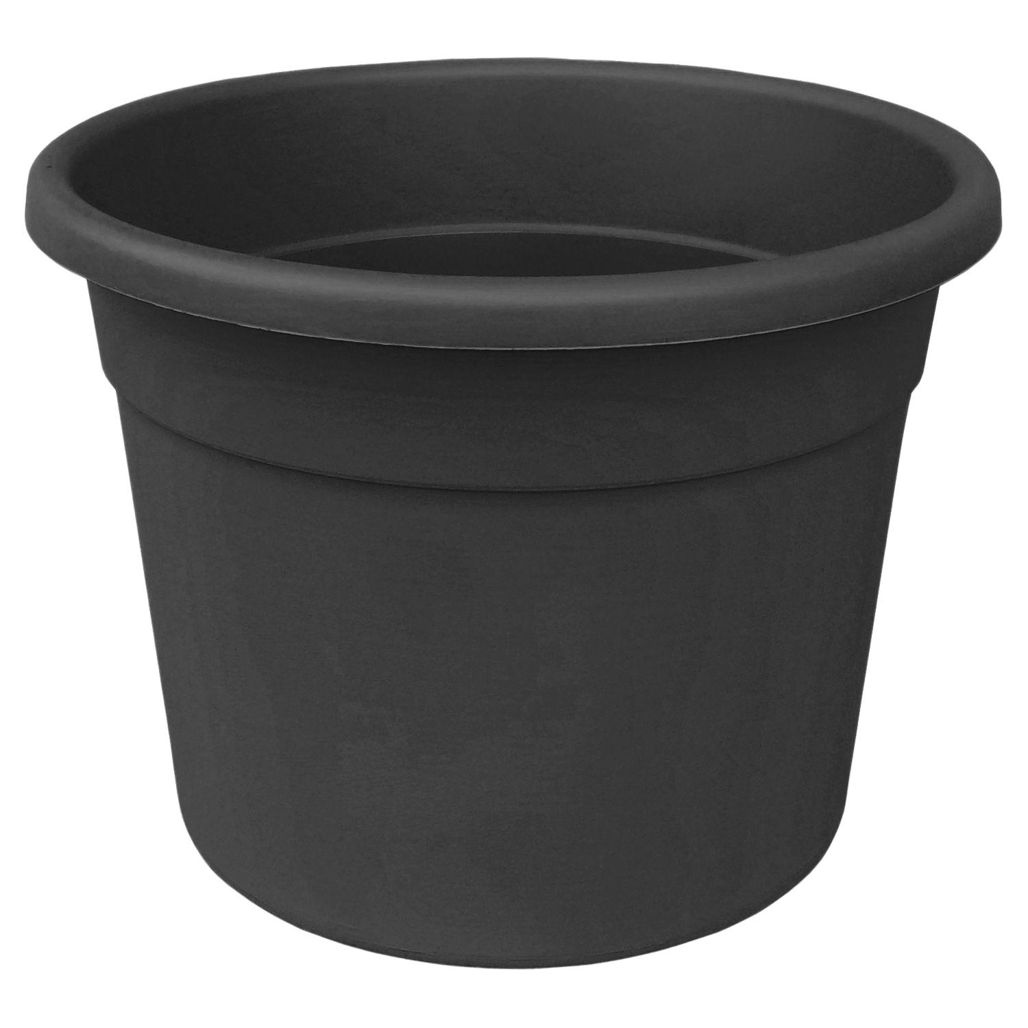 GARDENSTAR Pot en plastique droit - D40cm H30cm - Noir