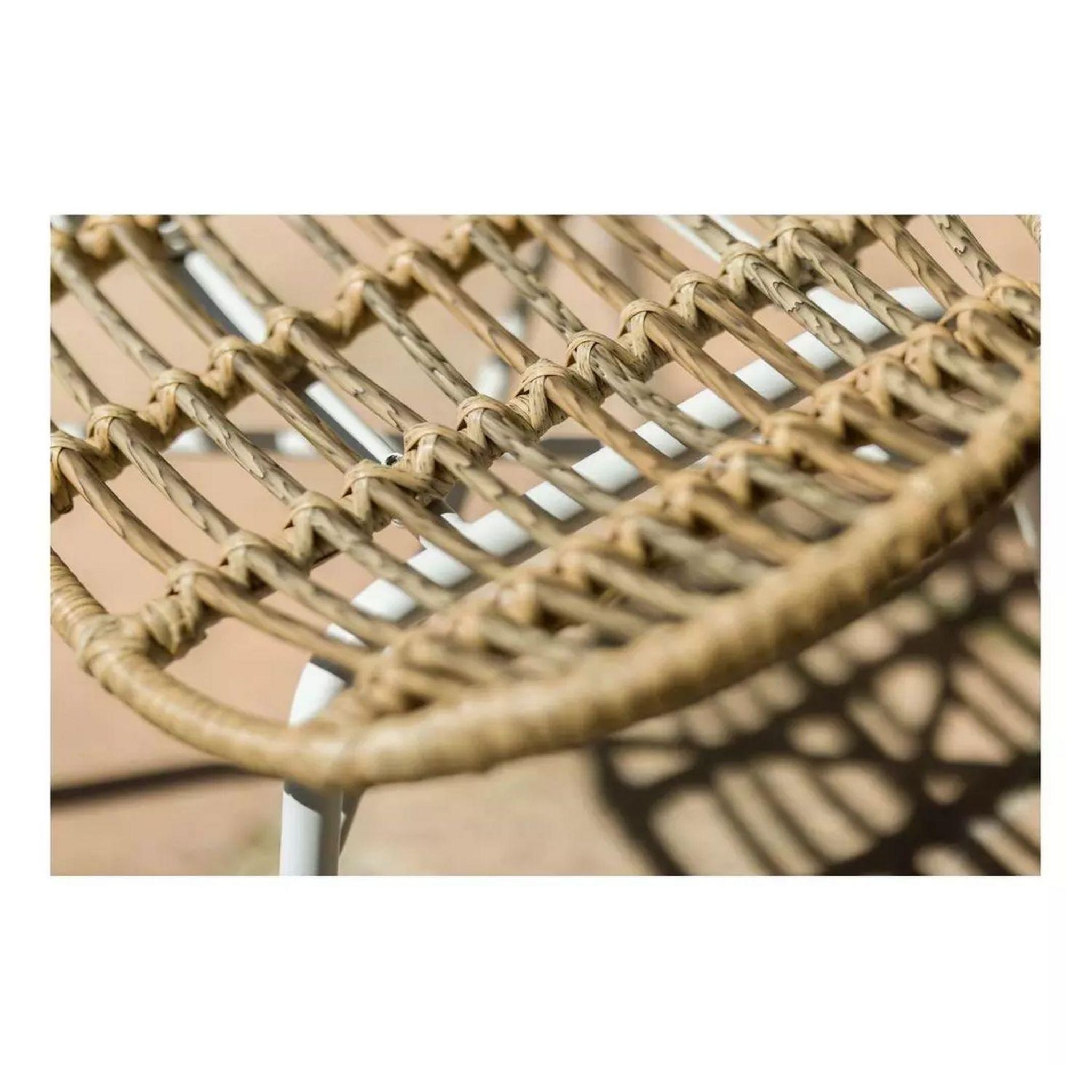 Voir la diapositive 8 : JARDILINE Lot de 2 chaises de jardin - Résine tressée - Beige - FLORES